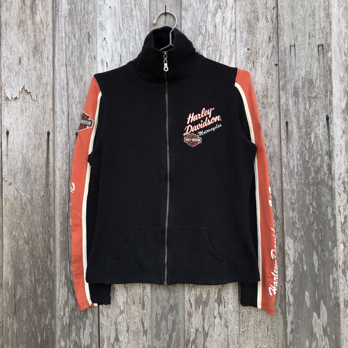 Harley Davidson × Vintage Vintage Harley Davidson Zip Up Sweatshirt Jacket Big Logo Size M / US 6-8 / IT 42-44 - 11 Thumbnail