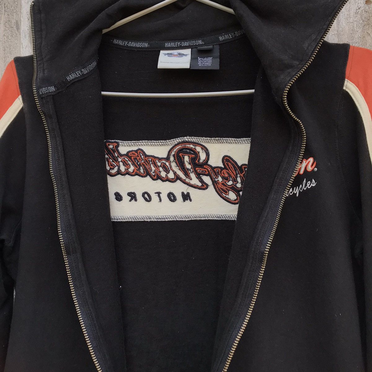 Harley Davidson × Vintage Vintage Harley Davidson Zip Up Sweatshirt Jacket Big Logo Size M / US 6-8 / IT 42-44 - 10 Thumbnail