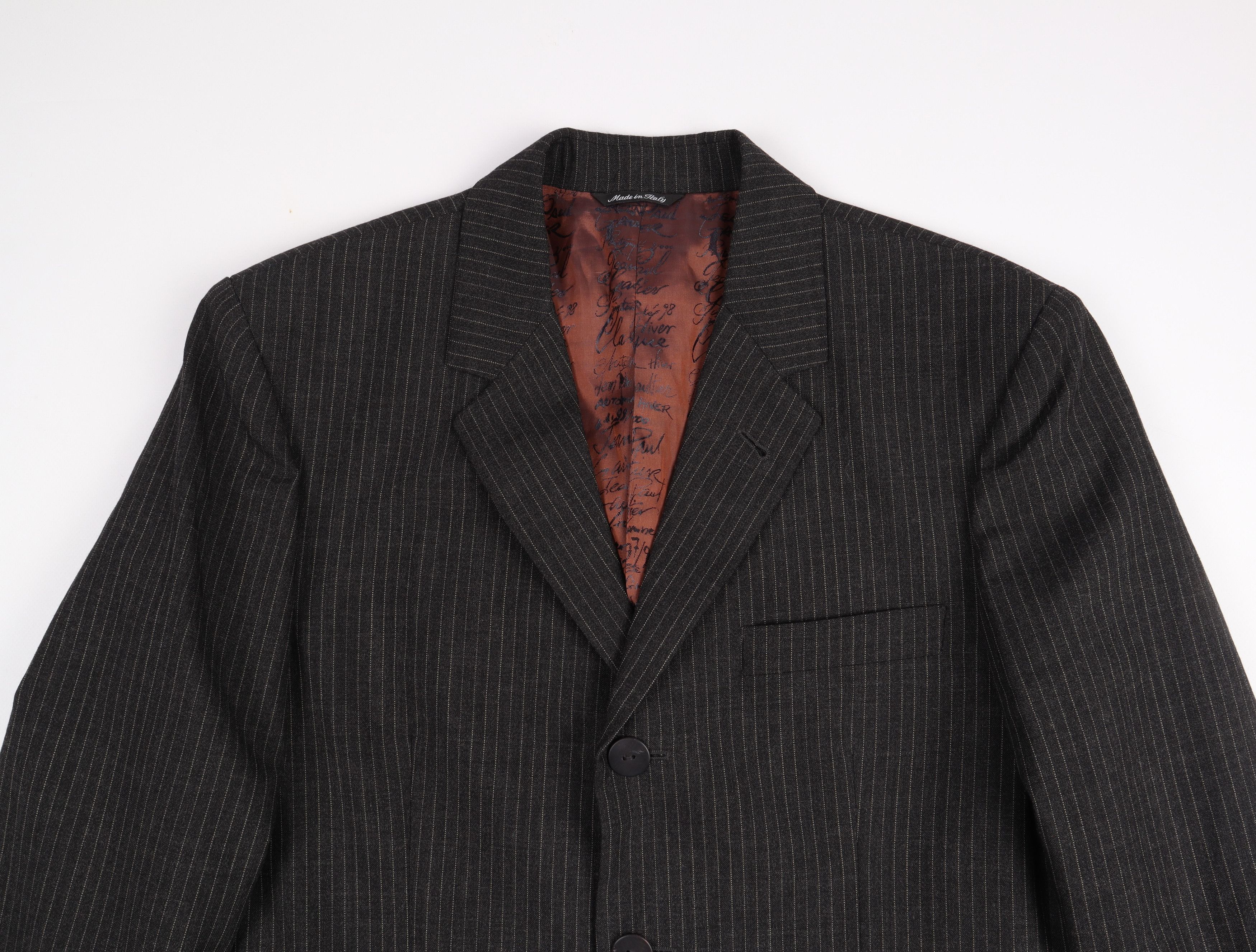 Jean Paul Gaultier Jean Paul Gaultier Striped Wool Blazer Size 40R - 2 Thumbnail