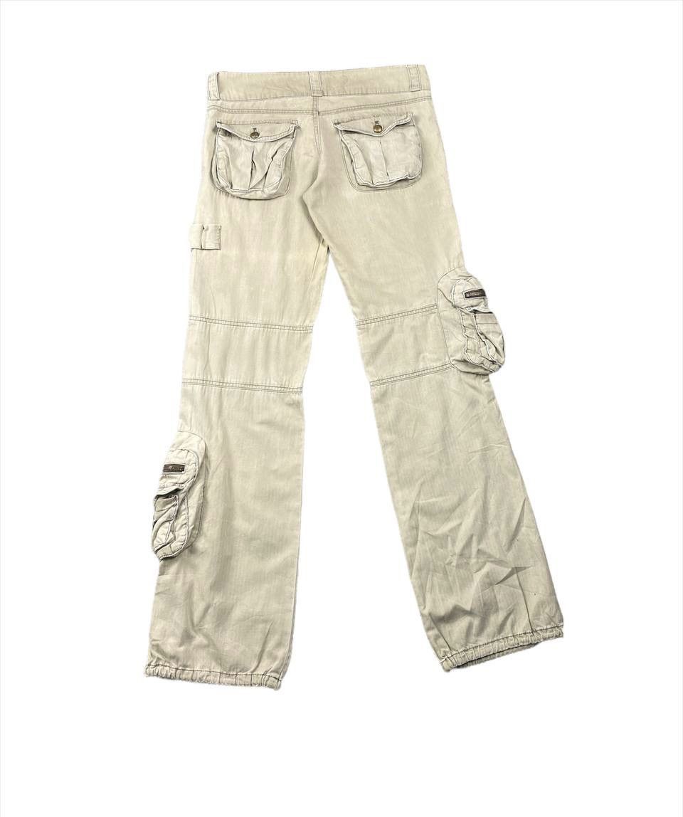 Japanese Brand Mousssy By Japanese Brand Bondage Parachute Cargo Pant Flare Size 33" - 2 Thumbnail