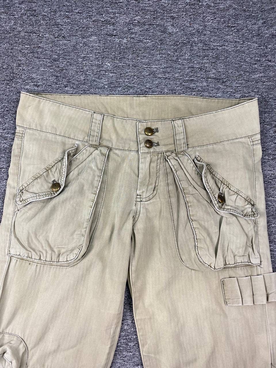 Japanese Brand Mousssy By Japanese Brand Bondage Parachute Cargo Pant Flare Size 33" - 3 Thumbnail