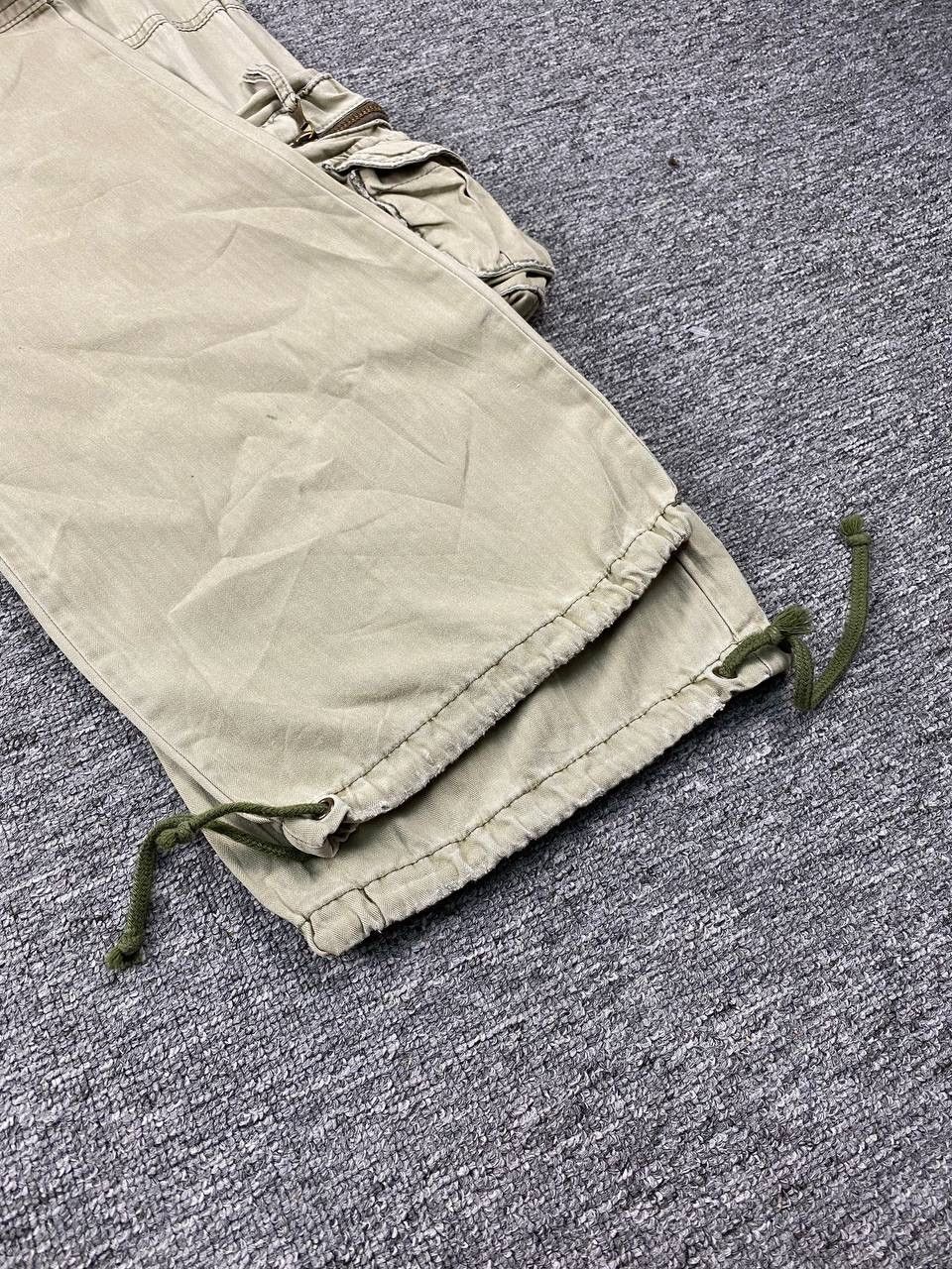 Japanese Brand Mousssy By Japanese Brand Bondage Parachute Cargo Pant Flare Size 33" - 9 Thumbnail