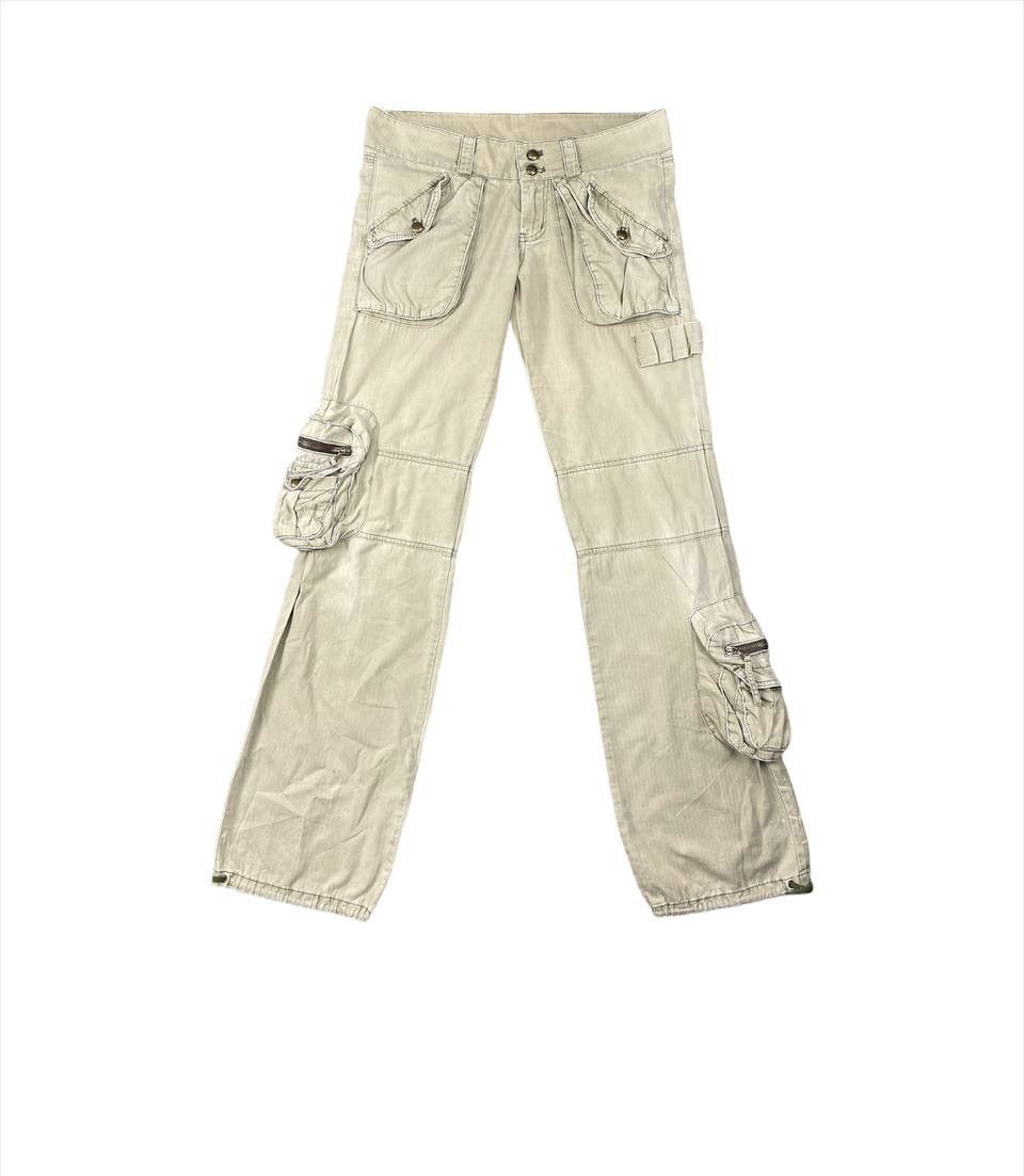 Japanese Brand Mousssy By Japanese Brand Bondage Parachute Cargo Pant Flare Size 33" - 1 Thumbnail
