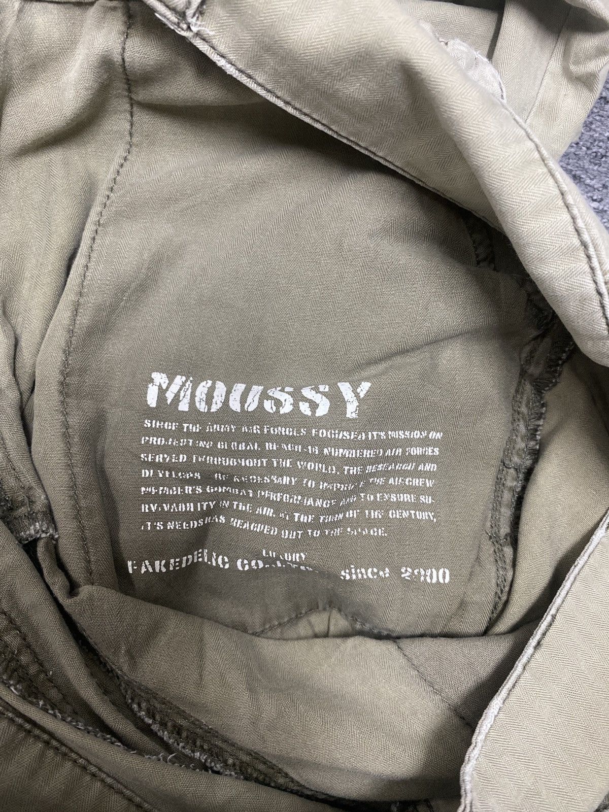 Japanese Brand Mousssy By Japanese Brand Bondage Parachute Cargo Pant Flare Size 33" - 5 Thumbnail