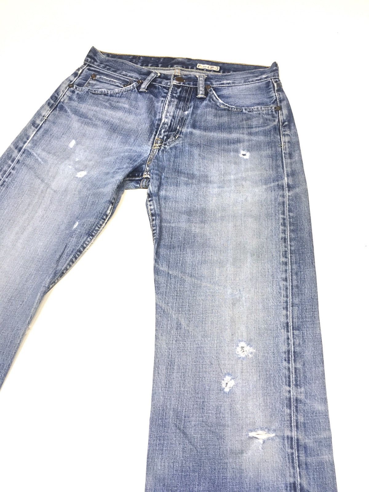 Polo Ralph Lauren vintage blue-wash distressed RL67 denim jeans Size US 30 / EU 46 - 6 Thumbnail