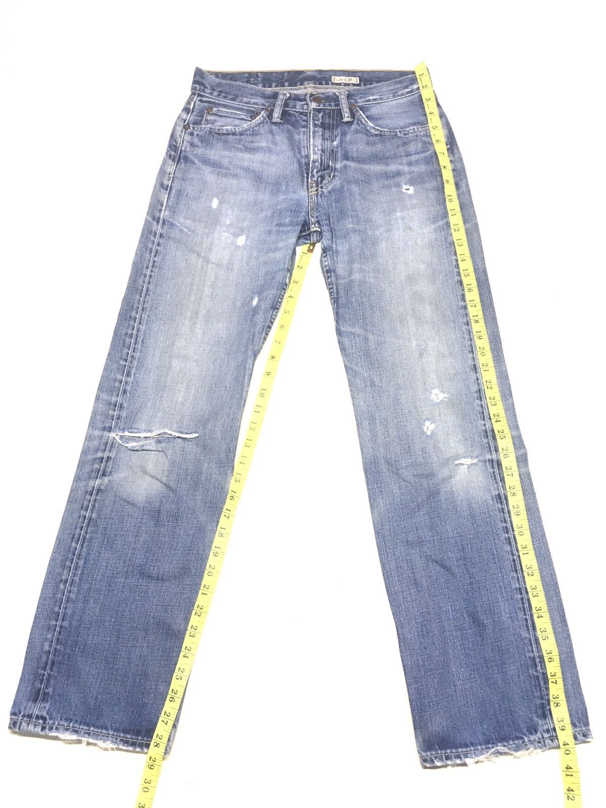 Polo Ralph Lauren vintage blue-wash distressed RL67 denim jeans Size US 30 / EU 46 - 2 Thumbnail