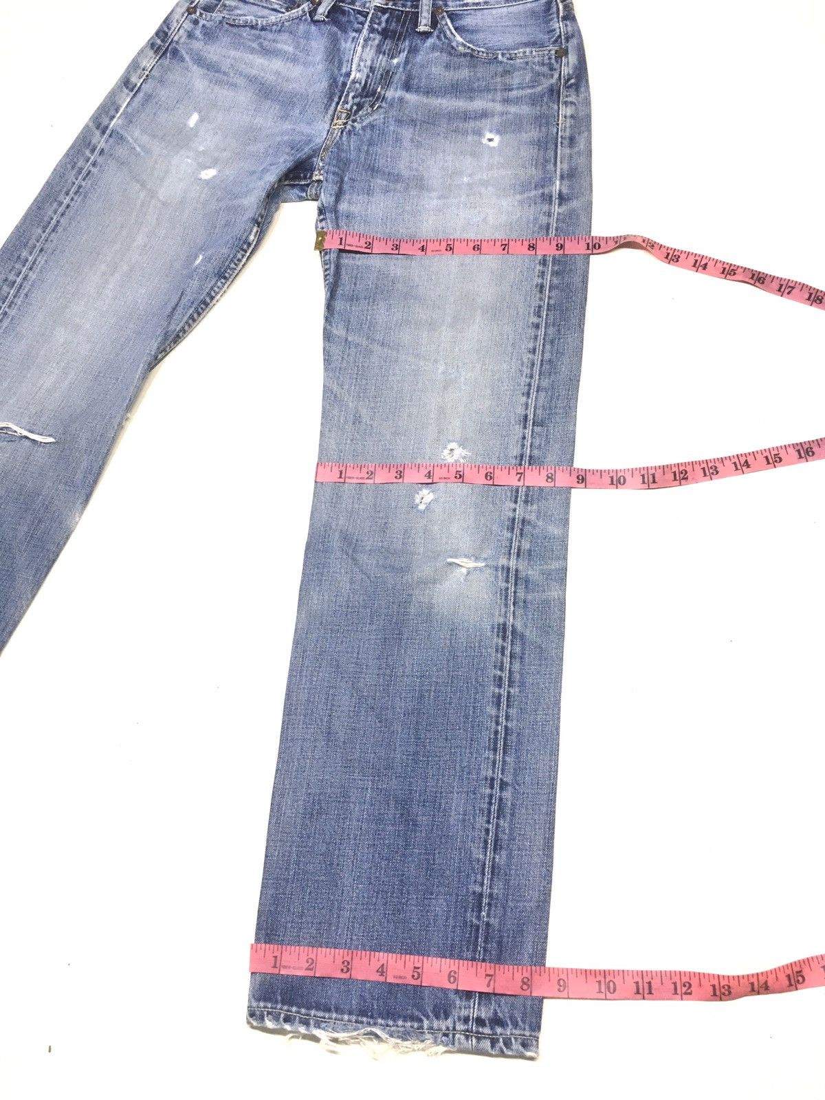 Polo Ralph Lauren vintage blue-wash distressed RL67 denim jeans Size US 30 / EU 46 - 4 Thumbnail