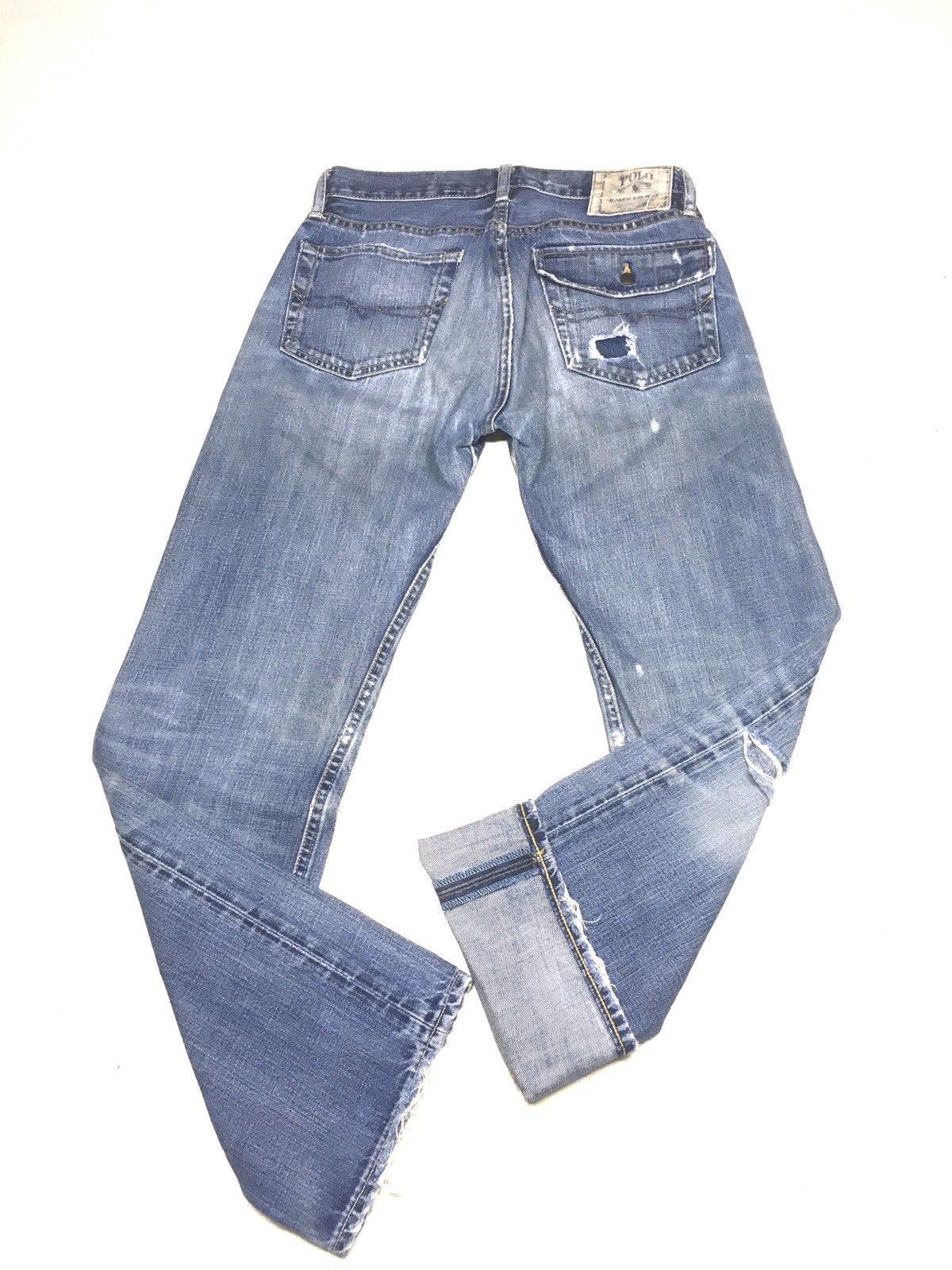 Polo Ralph Lauren vintage blue-wash distressed RL67 denim jeans Size US 30 / EU 46 - 5 Thumbnail