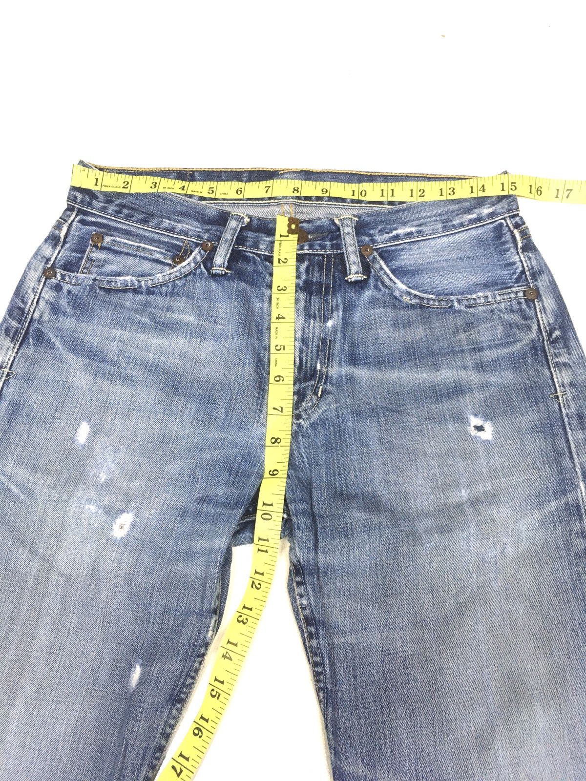 Polo Ralph Lauren vintage blue-wash distressed RL67 denim jeans Size US 30 / EU 46 - 3 Thumbnail
