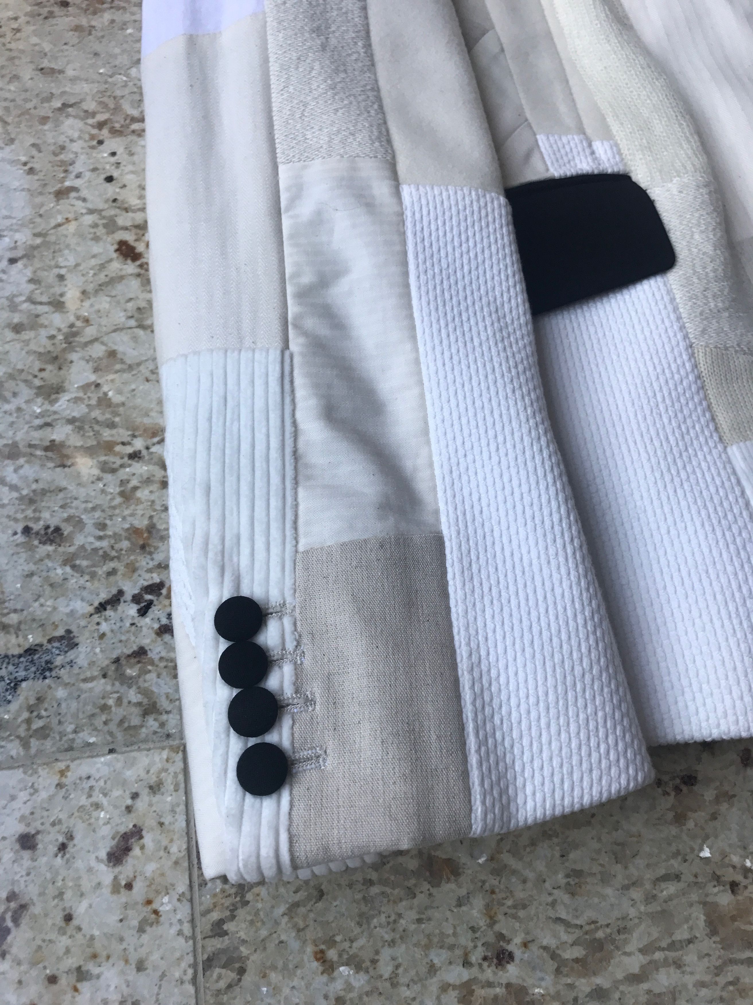Junya Watanabe o1rshd1 Patchwork Ivory Knit Blazer Size 40R - 16 Thumbnail