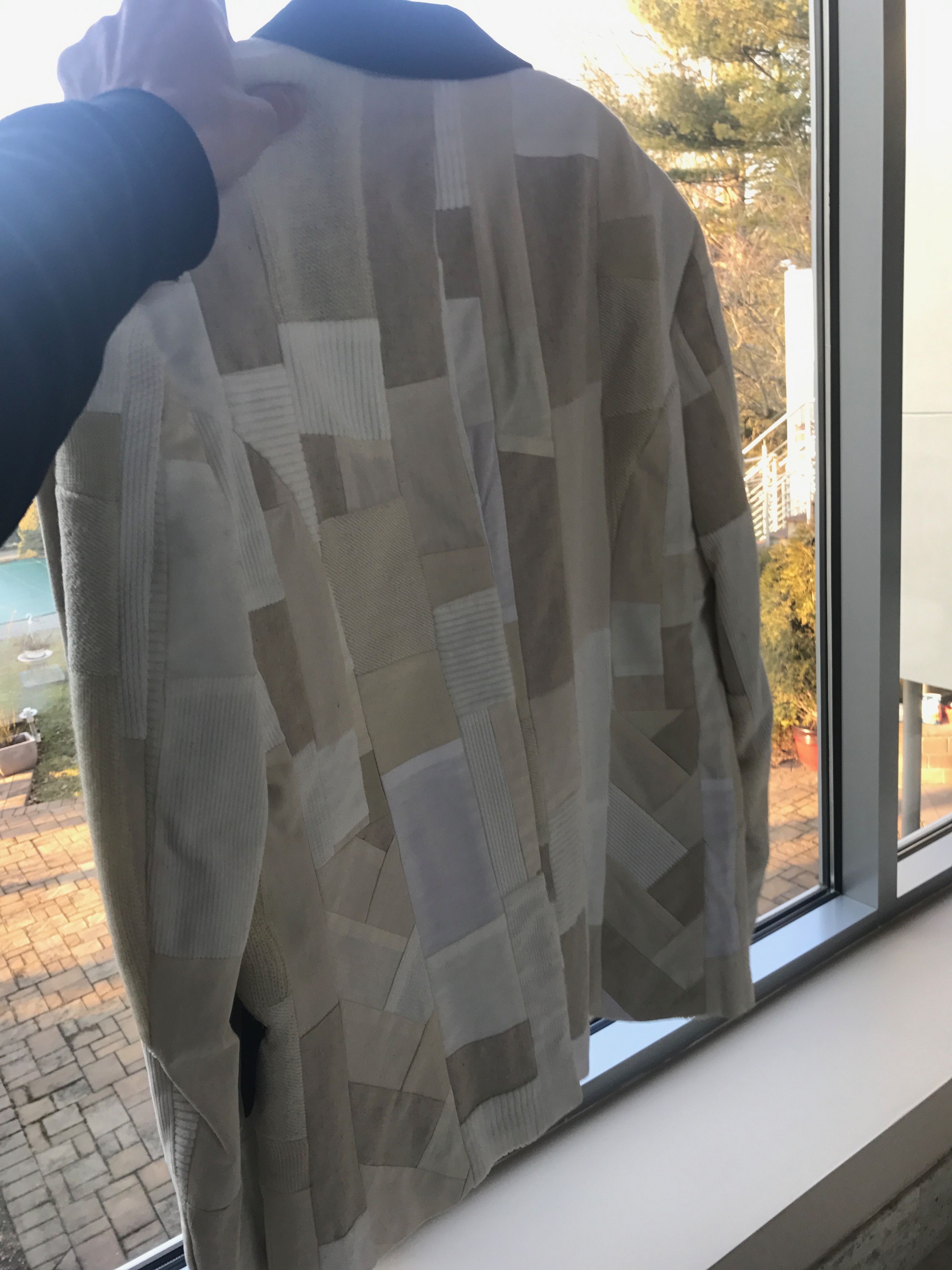 Junya Watanabe o1rshd1 Patchwork Ivory Knit Blazer Size 40R - 18 Thumbnail