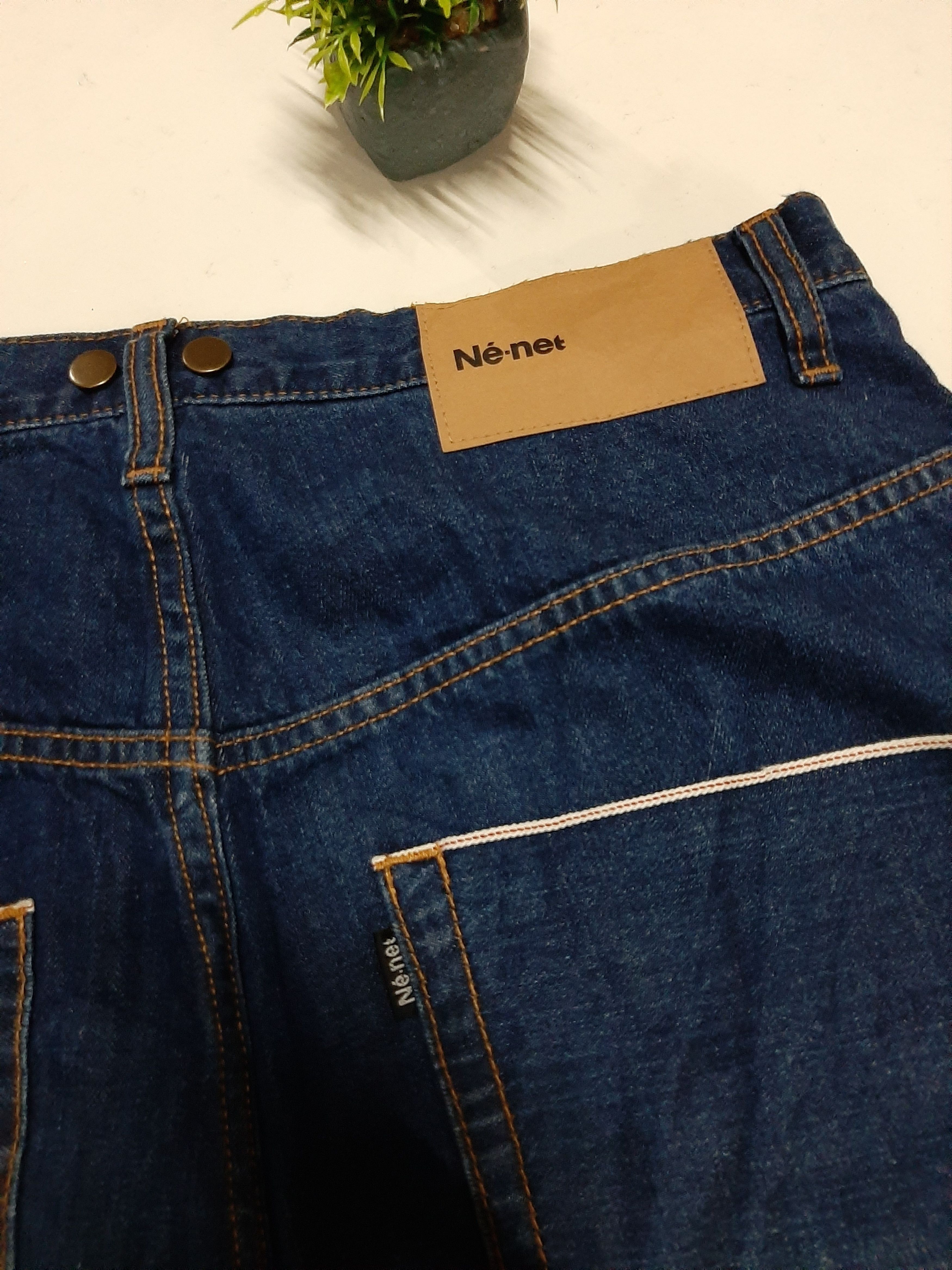 Issey Miyake × Ne-Net SELVEDGE ISSEY MIYAKE Ne-net PATCHWORK SUSPENDER BUTTON Size US 32 / EU 48 - 7 Thumbnail