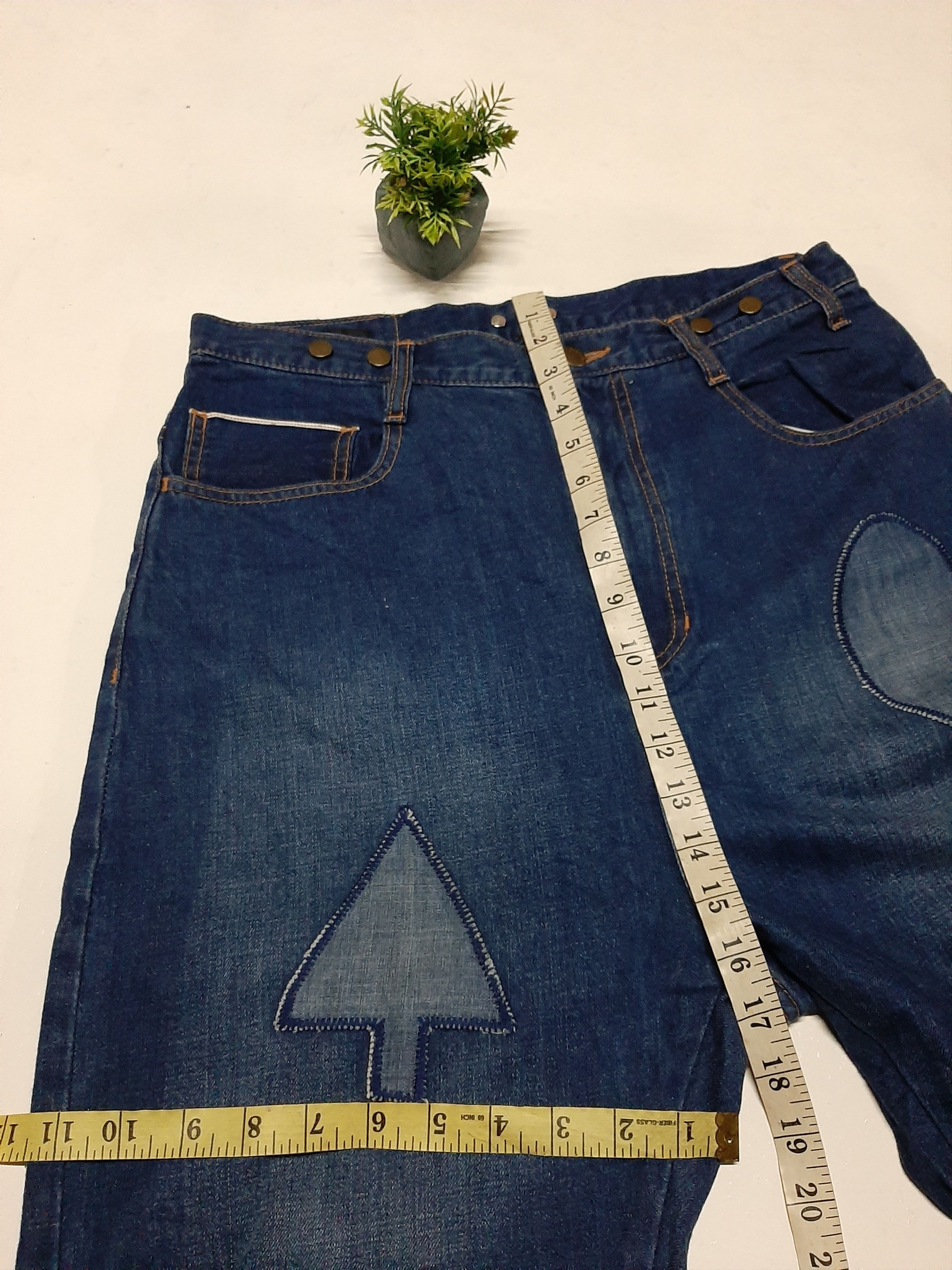 Issey Miyake × Ne-Net SELVEDGE ISSEY MIYAKE Ne-net PATCHWORK SUSPENDER BUTTON Size US 32 / EU 48 - 4 Thumbnail