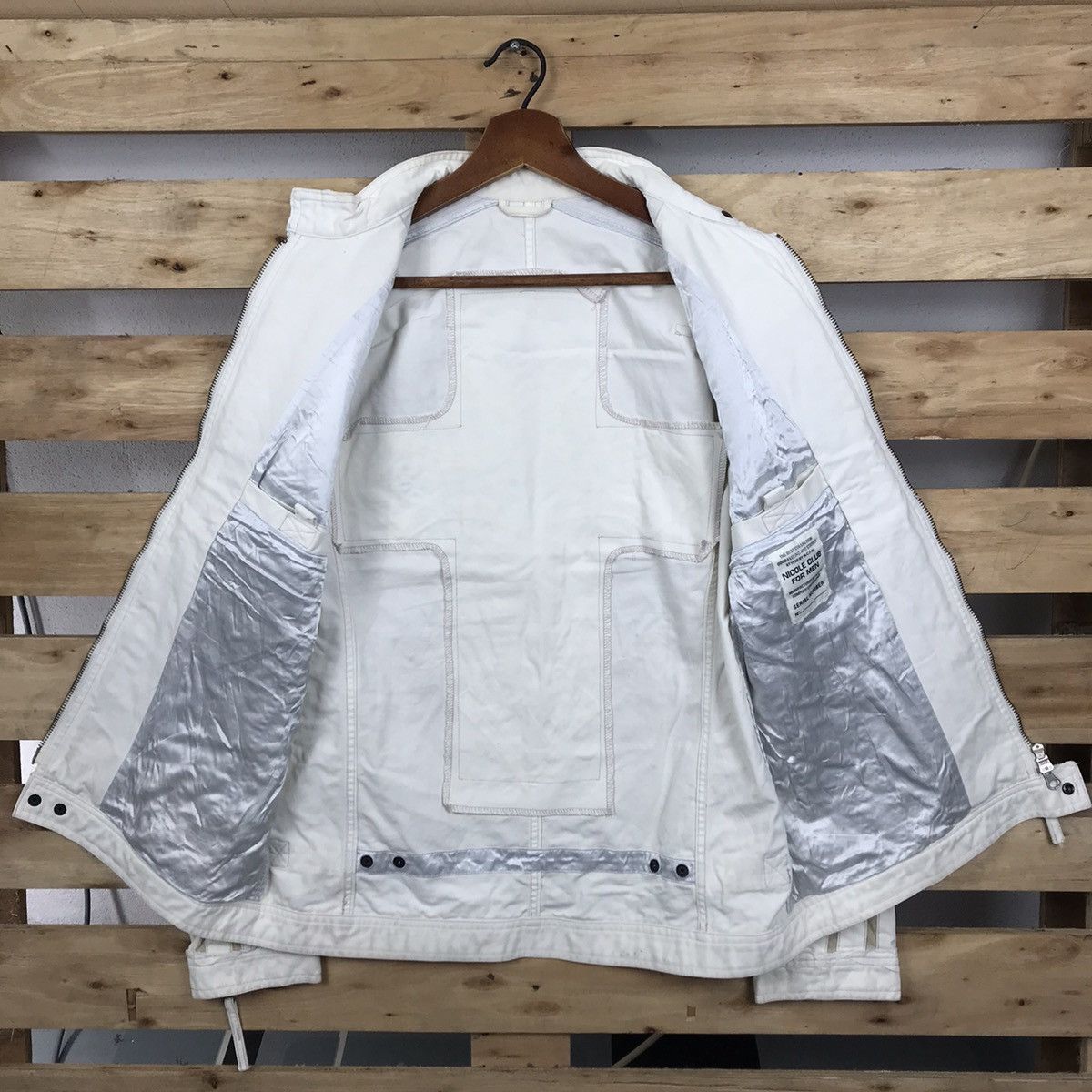 Japanese Brand × Nicole Club Nicole Club For Men Cross Design Jacket Big Logo Size US S / EU 44-46 / 1 - 6 Thumbnail