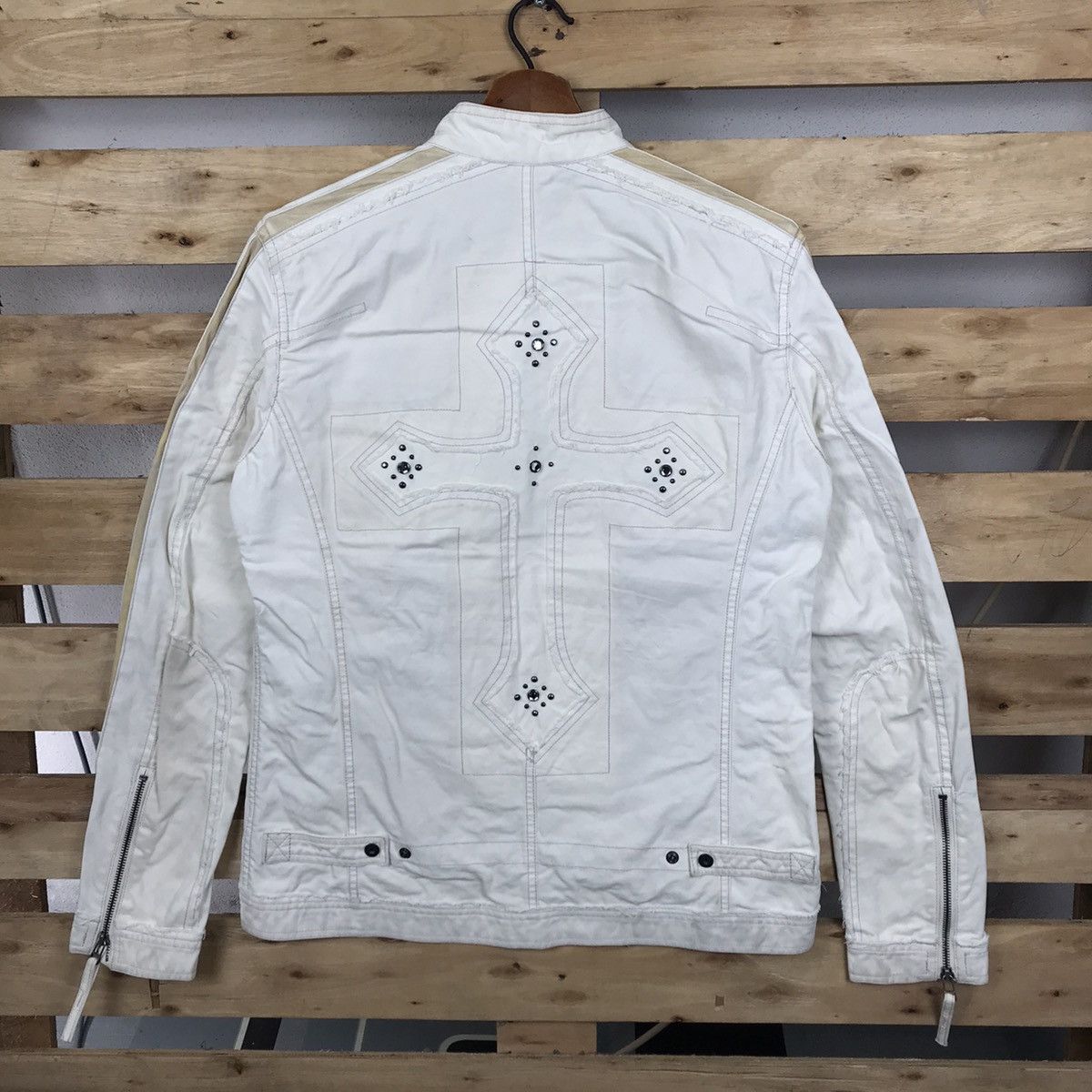 Japanese Brand × Nicole Club Nicole Club For Men Cross Design Jacket Big Logo Size US S / EU 44-46 / 1 - 1 Thumbnail