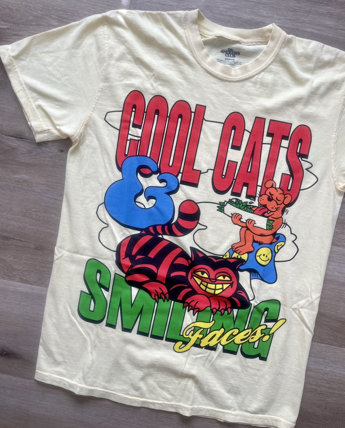 Band Tees COOL CATS SMILING FACES SmokersClub Fest Alice in Wonderland Size US M / EU 48-50 / 2 - 8 Thumbnail