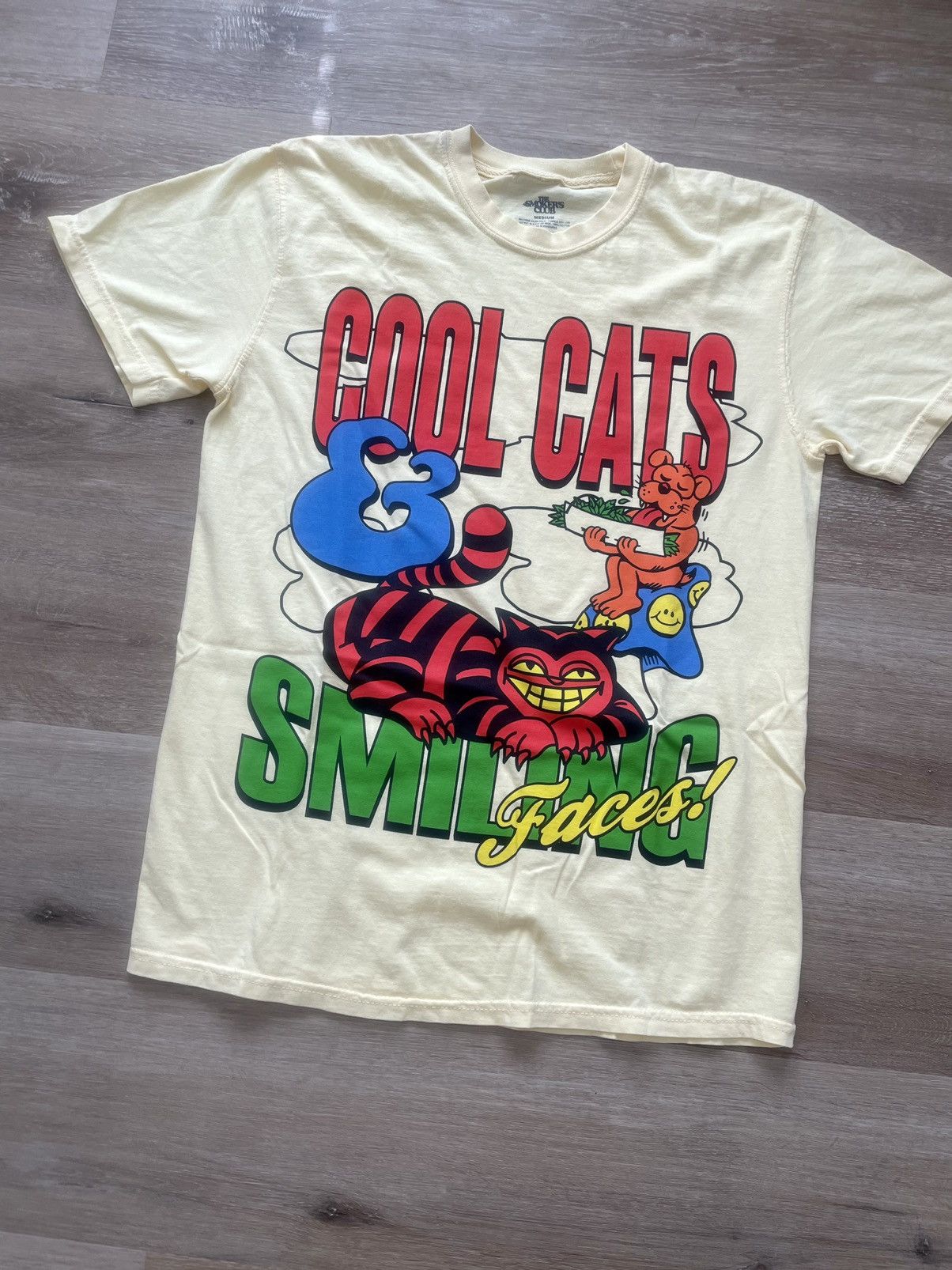 Band Tees COOL CATS SMILING FACES SmokersClub Fest Alice in Wonderland Size US M / EU 48-50 / 2 - 3 Thumbnail