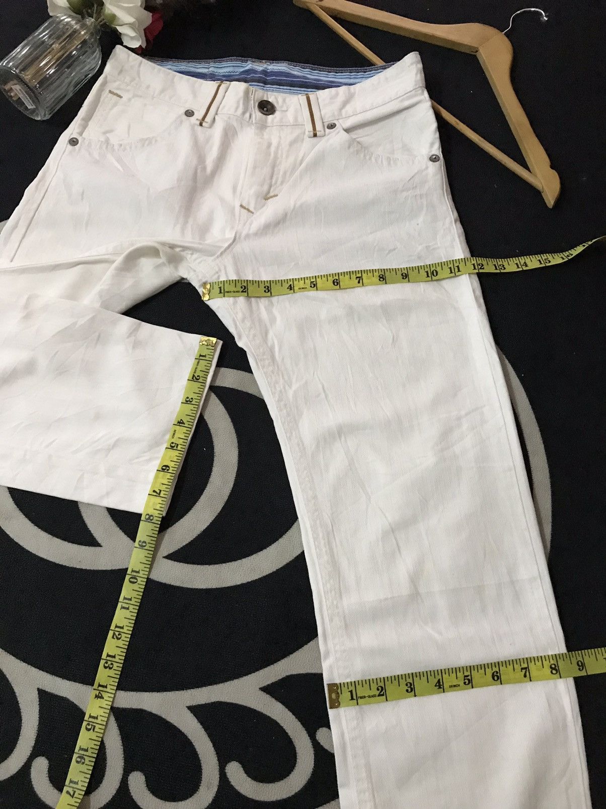 Edwin × Japanese Brand × Vintage VINTAGE EDWIN EXCLUSIVE VINTAGE TOKYO JAPAN WHITE CREAM Size US 30 / EU 46 - 16 Thumbnail