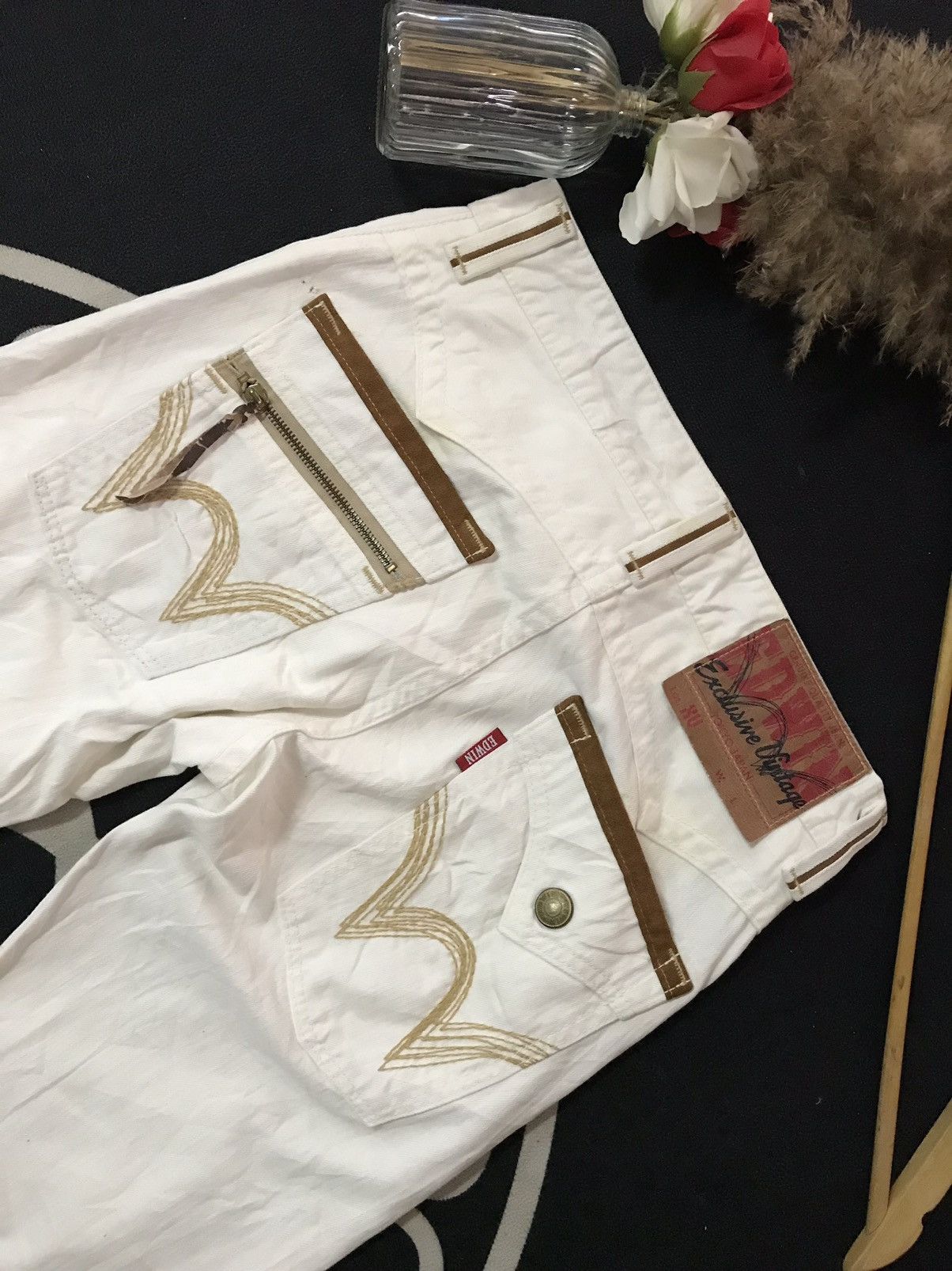 Edwin × Japanese Brand × Vintage VINTAGE EDWIN EXCLUSIVE VINTAGE TOKYO JAPAN WHITE CREAM Size US 30 / EU 46 - 2 Thumbnail