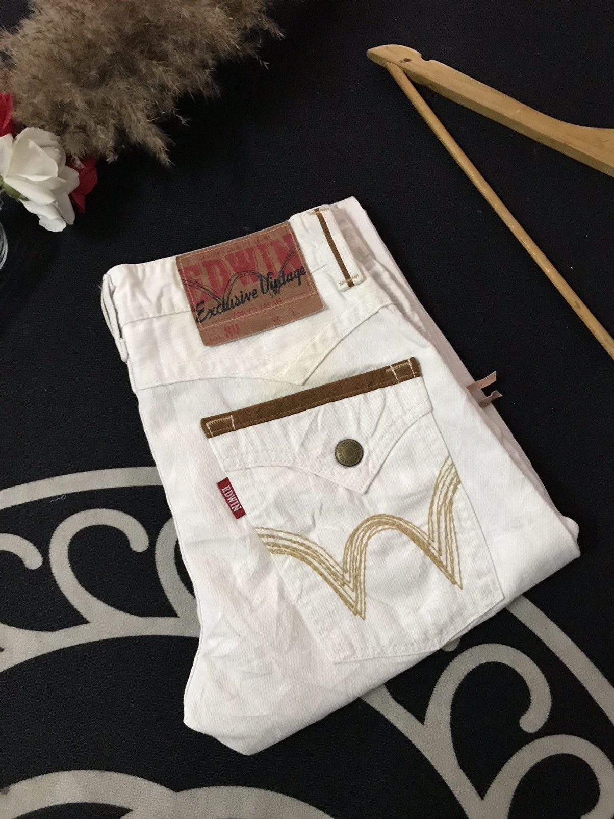 Edwin × Japanese Brand × Vintage VINTAGE EDWIN EXCLUSIVE VINTAGE TOKYO JAPAN WHITE CREAM Size US 30 / EU 46 - 18 Thumbnail