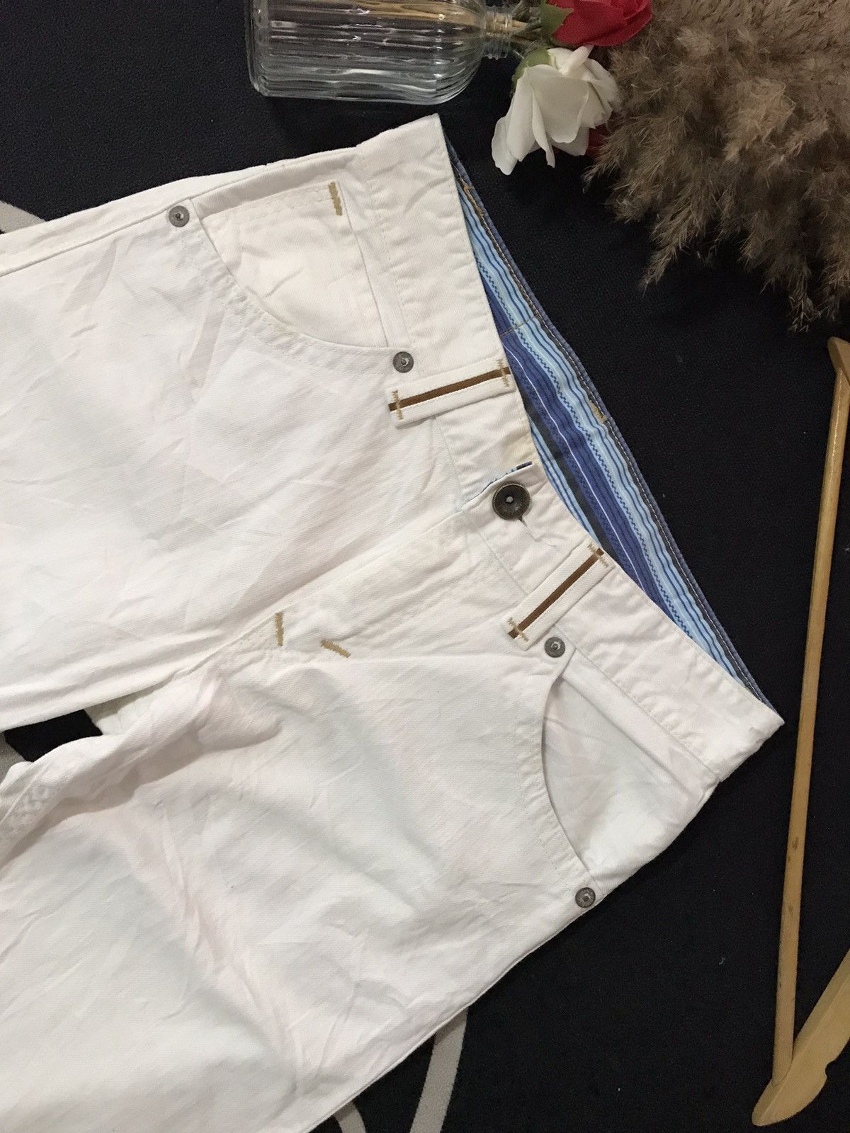 Edwin × Japanese Brand × Vintage VINTAGE EDWIN EXCLUSIVE VINTAGE TOKYO JAPAN WHITE CREAM Size US 30 / EU 46 - 10 Thumbnail