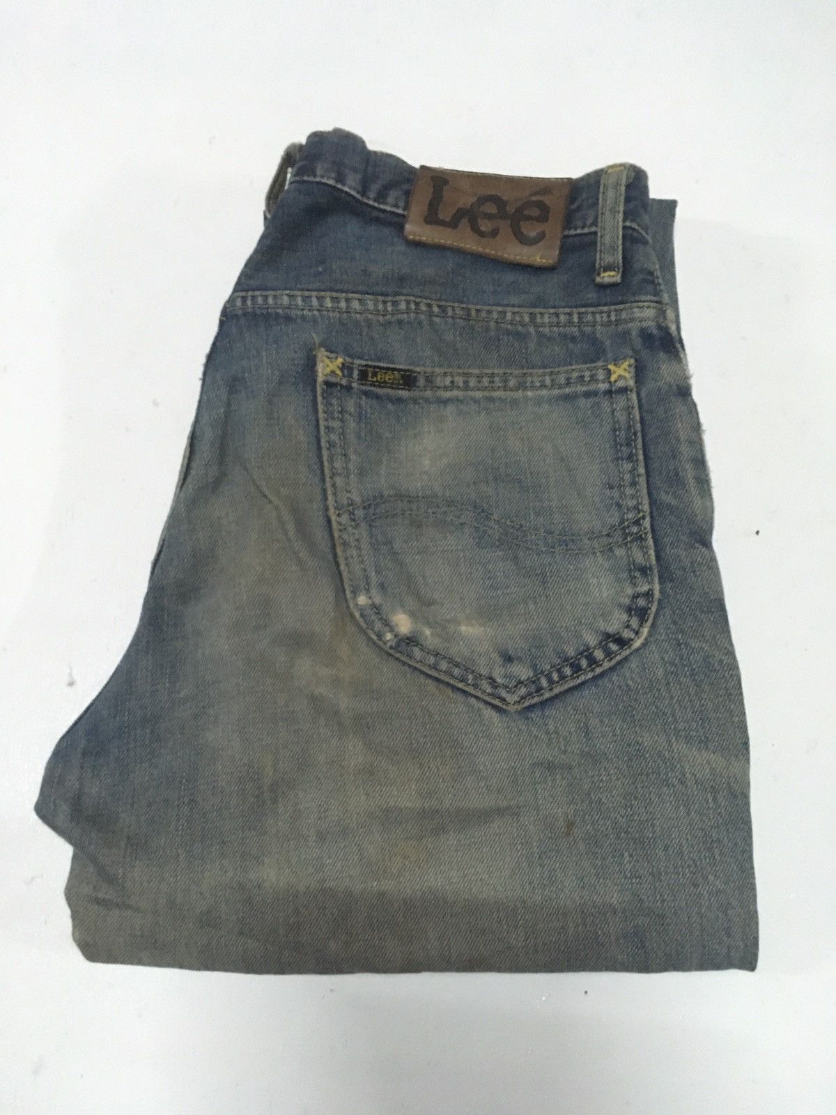 Lee × Vintage Vintage 90s lee rides rusty blue distressed denim Size US 28 / EU 44 - 1 Thumbnail