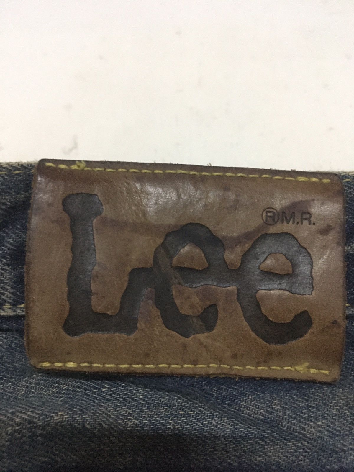 Lee × Vintage Vintage 90s lee rides rusty blue distressed denim Size US 28 / EU 44 - 19 Thumbnail