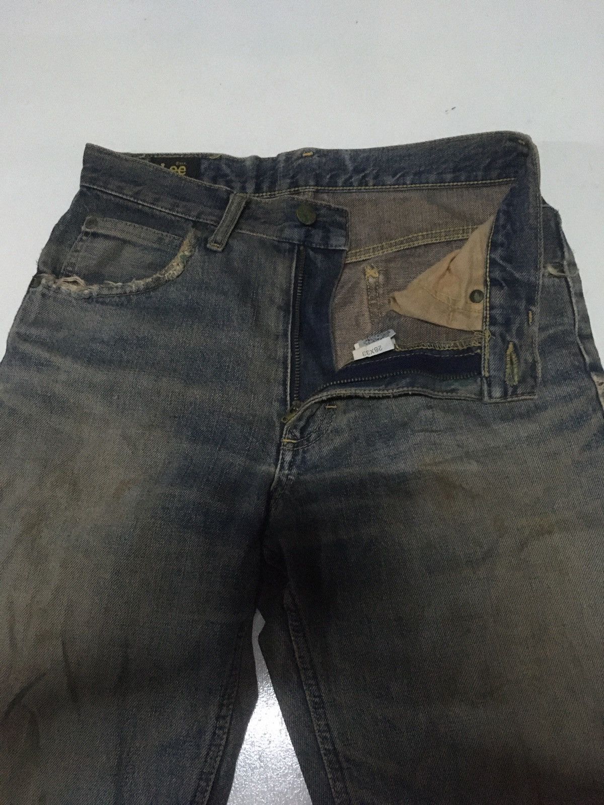 Lee × Vintage Vintage 90s lee rides rusty blue distressed denim Size US 28 / EU 44 - 5 Thumbnail