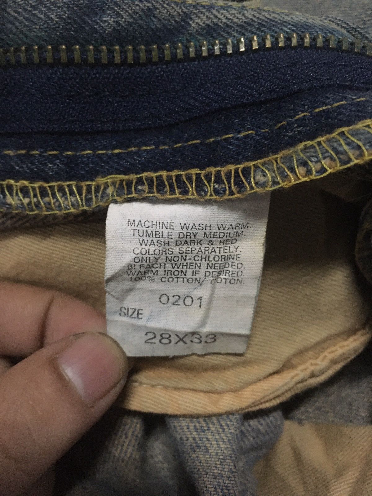 Lee × Vintage Vintage 90s lee rides rusty blue distressed denim Size US 28 / EU 44 - 14 Thumbnail