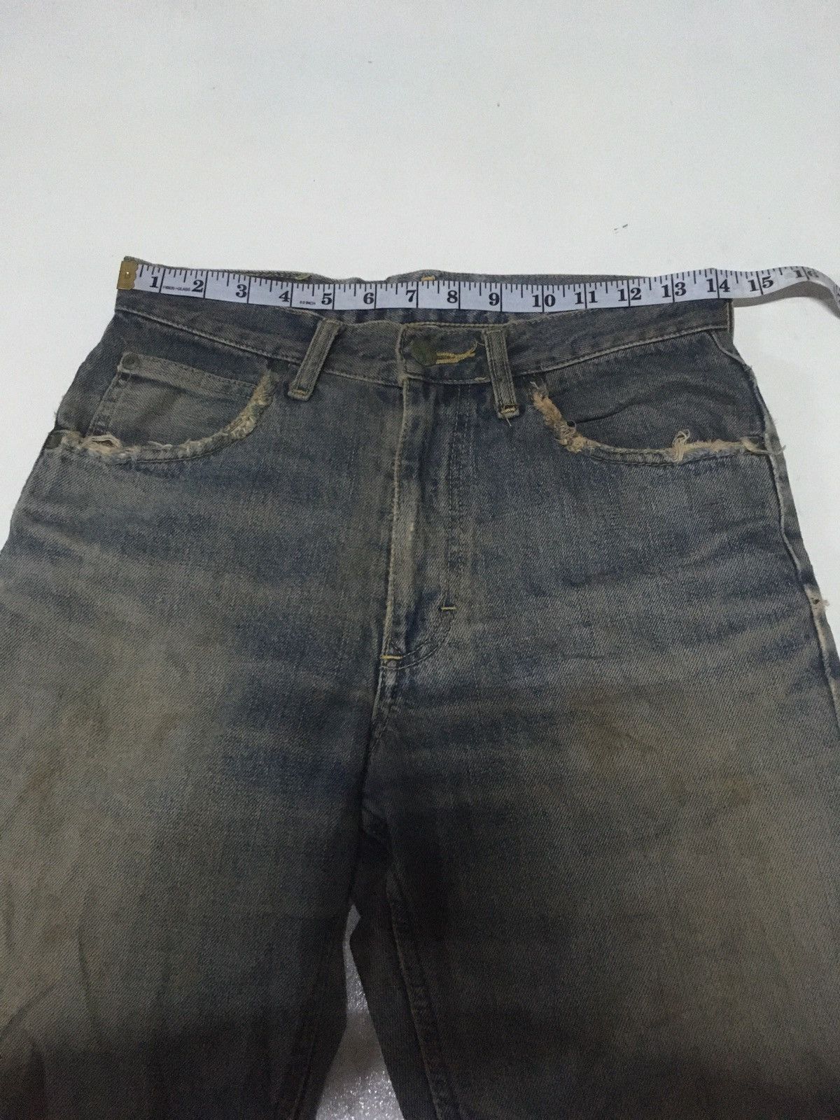 Lee × Vintage Vintage 90s lee rides rusty blue distressed denim Size US 28 / EU 44 - 4 Thumbnail