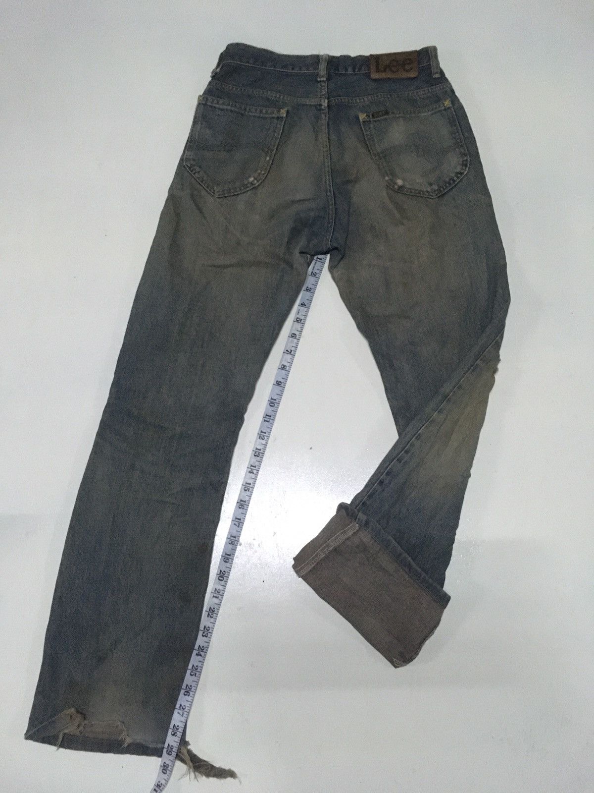 Lee × Vintage Vintage 90s lee rides rusty blue distressed denim Size US 28 / EU 44 - 3 Thumbnail