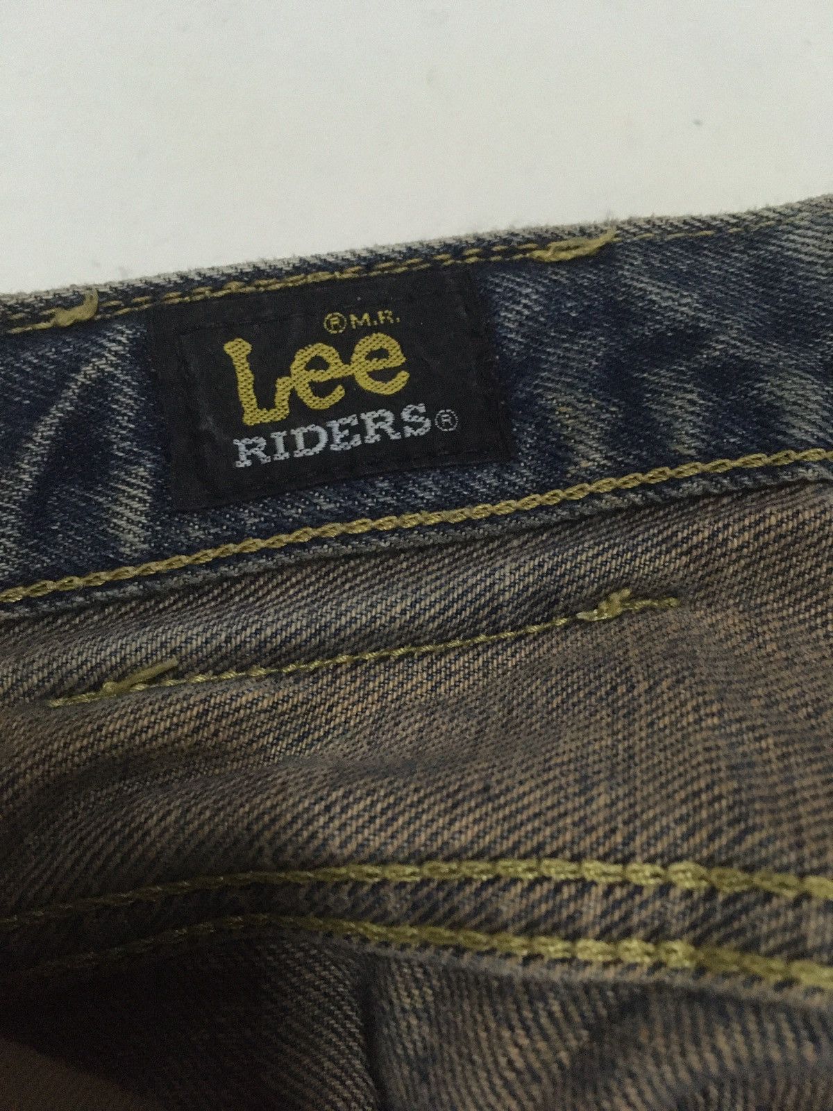 Lee × Vintage Vintage 90s lee rides rusty blue distressed denim Size US 28 / EU 44 - 17 Thumbnail