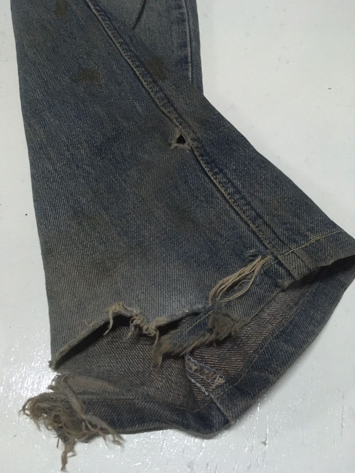 Lee × Vintage Vintage 90s lee rides rusty blue distressed denim Size US 28 / EU 44 - 13 Thumbnail