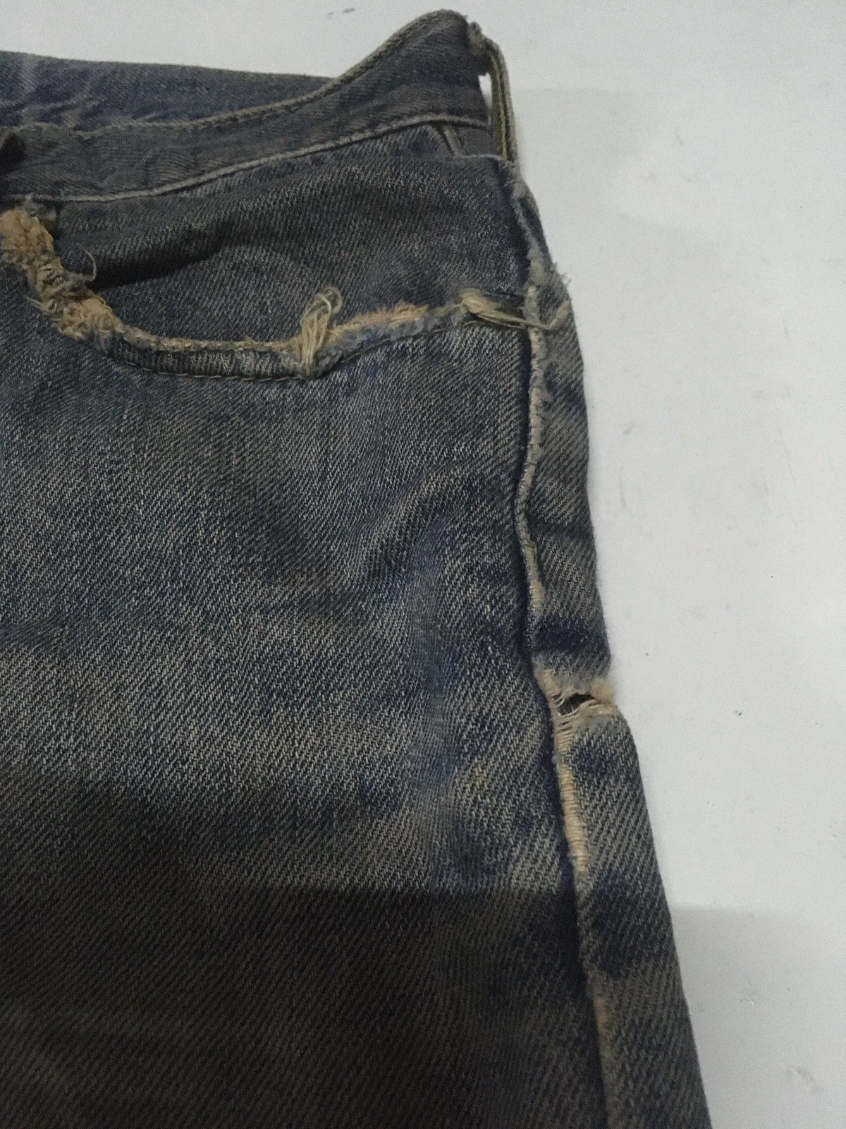 Lee × Vintage Vintage 90s lee rides rusty blue distressed denim Size US 28 / EU 44 - 11 Thumbnail
