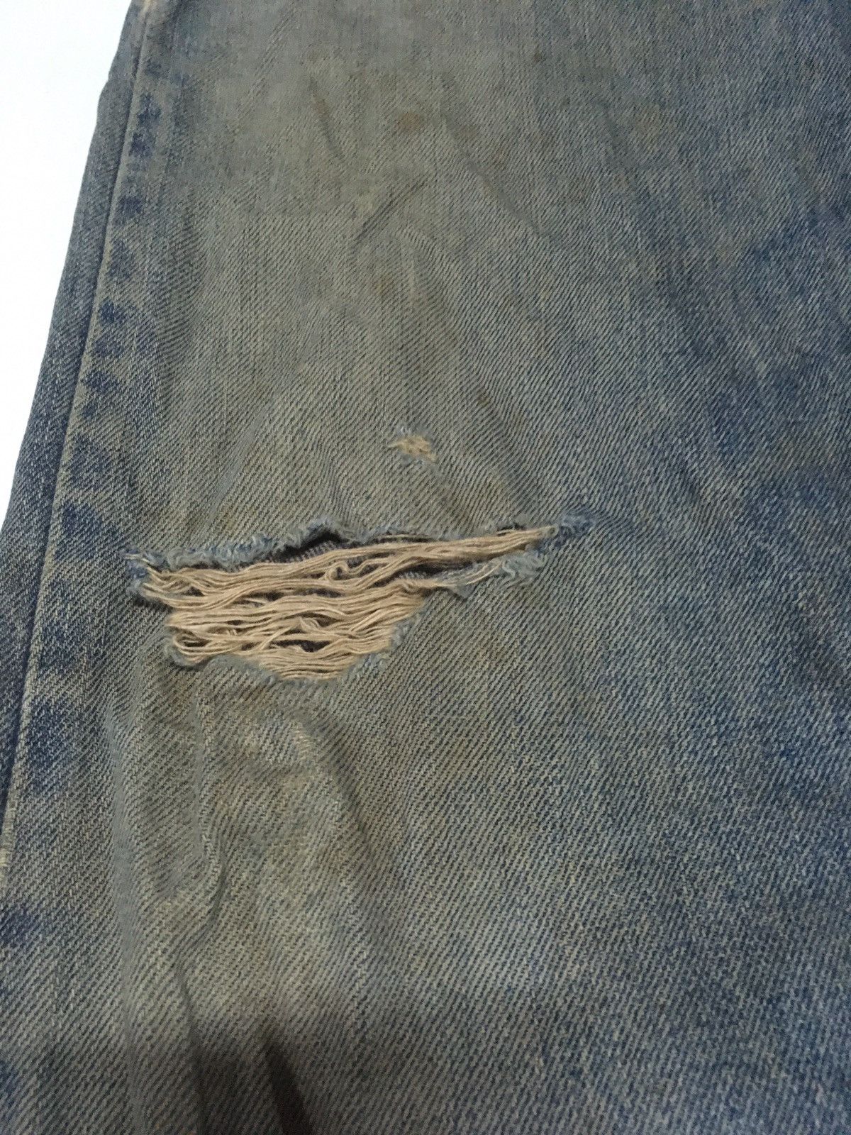 Lee × Vintage Vintage 90s lee rides rusty blue distressed denim Size US 28 / EU 44 - 10 Thumbnail