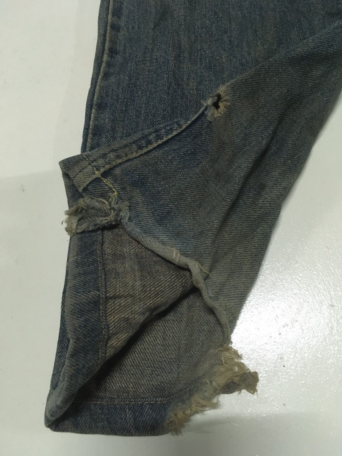 Lee × Vintage Vintage 90s lee rides rusty blue distressed denim Size US 28 / EU 44 - 8 Thumbnail