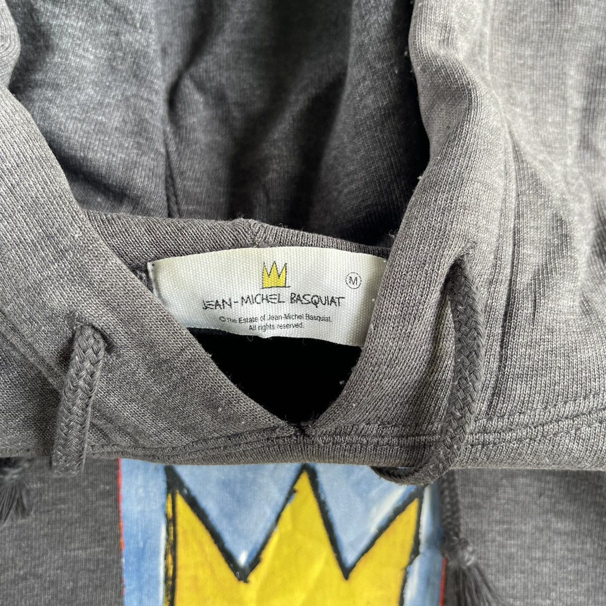 Jean-Michel Basquiat × Vintage 90s Jean Micheal Basquiat Sun Faded Hoodie Size US M / EU 48-50 / 2 - 6 Thumbnail