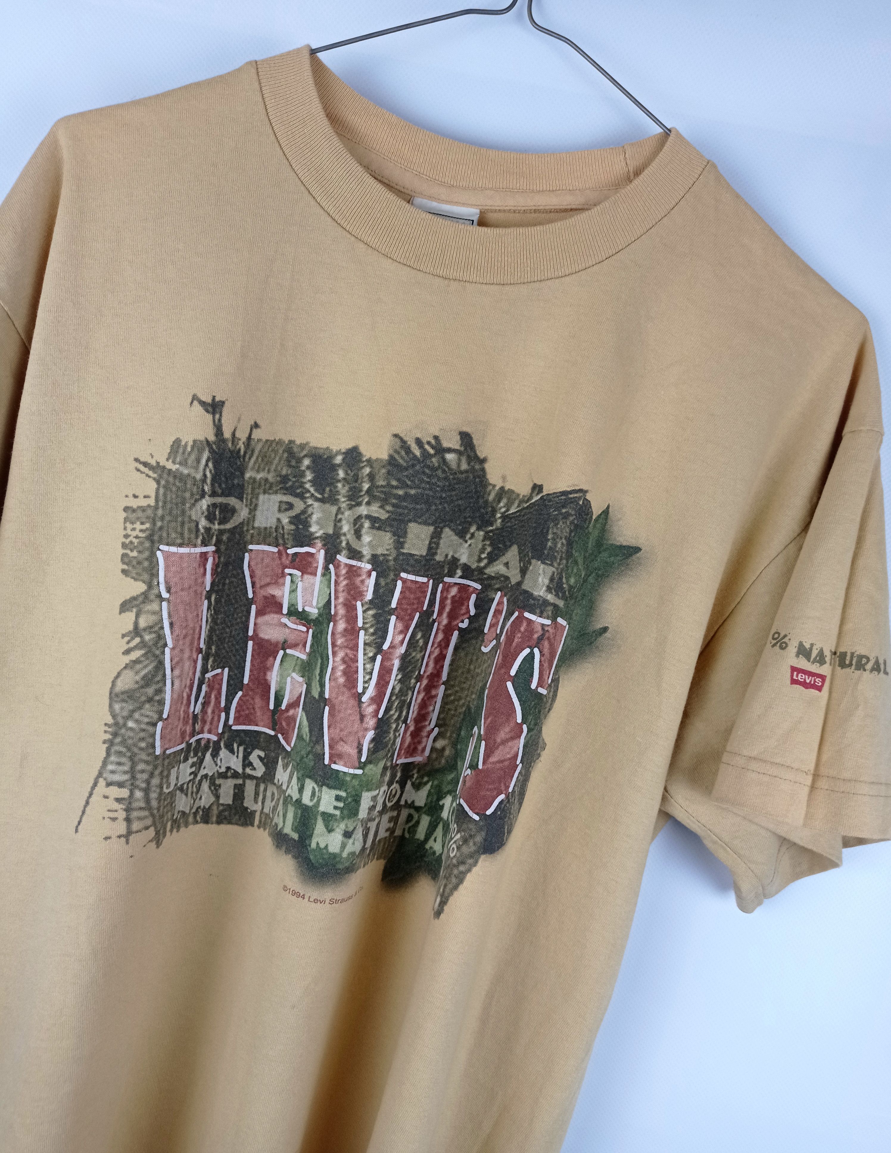 Vintage 1994 Vintage Levi’s Made In USA Denim Crafted T-shirt Size US M / EU 48-50 / 2 - 1 Thumbnail