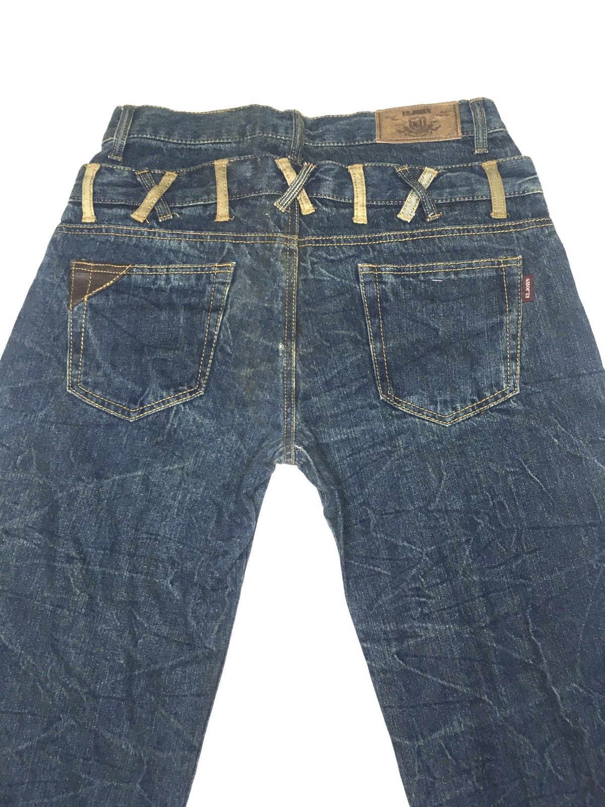 Japanese Brand E.I John double waist distressed denim japan Size US 30 / EU 46 - 6 Thumbnail