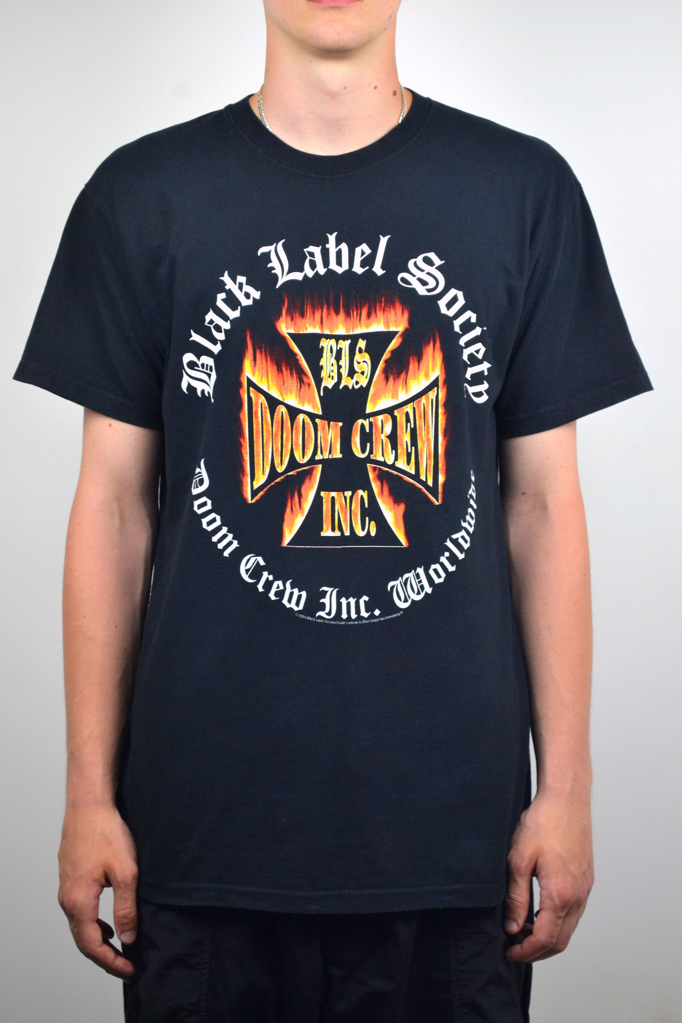 Vintage 00s Vintage 2004 Black Label Society Doom Crew Rock T-shirt Size US L / EU 52-54 / 3 - 3 Thumbnail