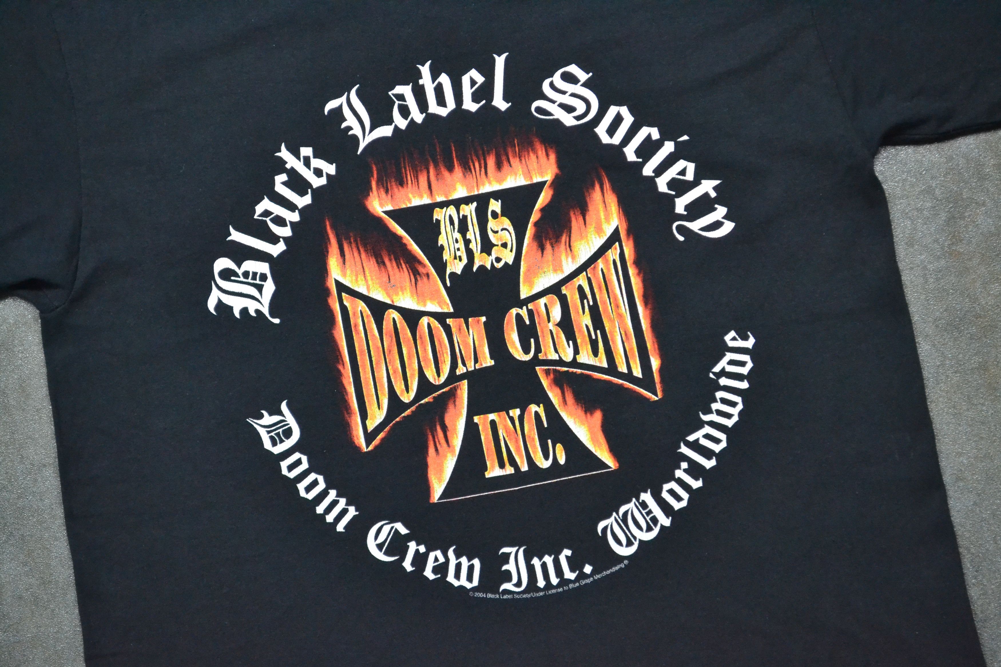 Vintage 00s Vintage 2004 Black Label Society Doom Crew Rock T-shirt Size US L / EU 52-54 / 3 - 7 Thumbnail