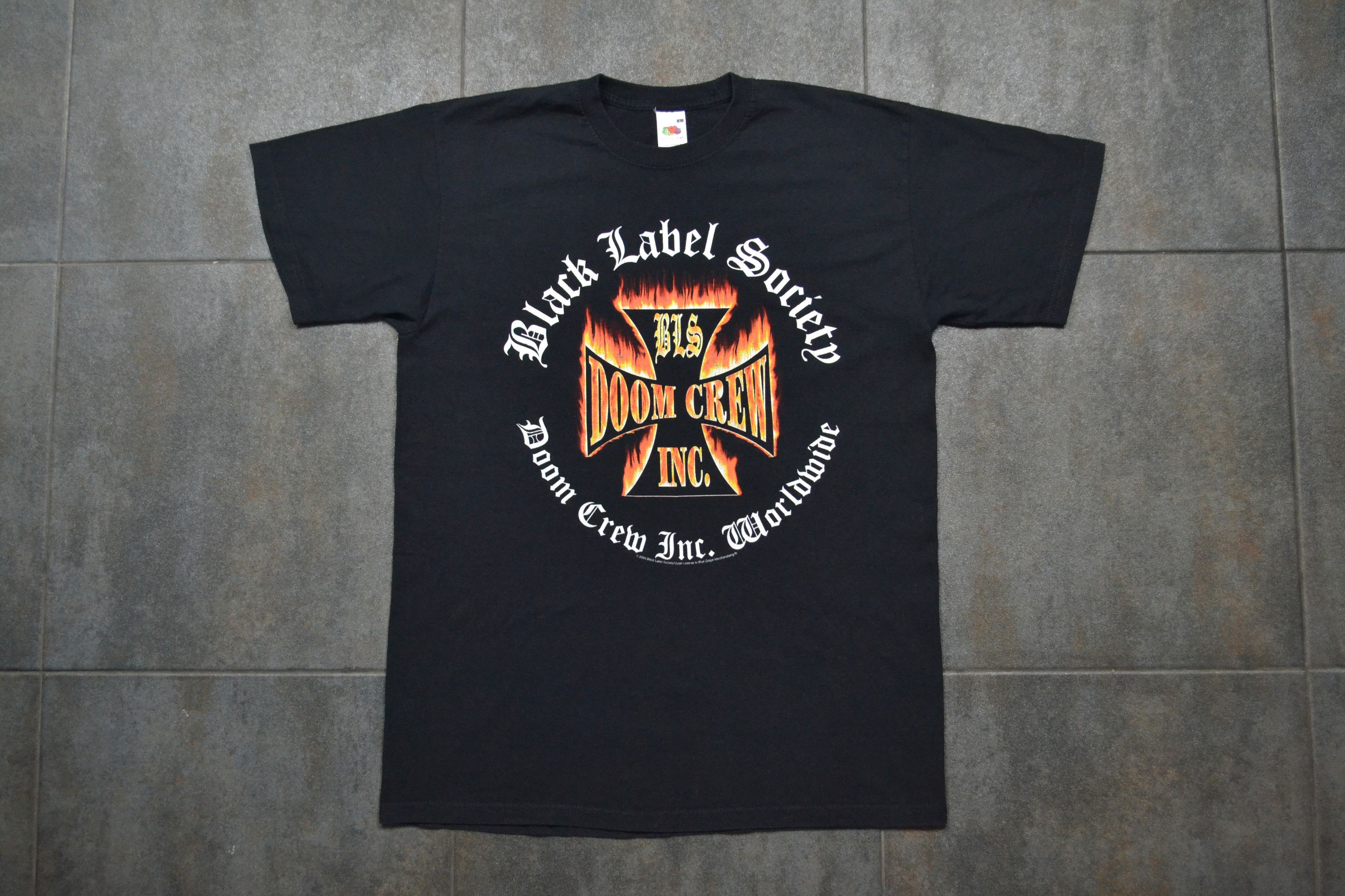 Vintage 00s Vintage 2004 Black Label Society Doom Crew Rock T-shirt Size US L / EU 52-54 / 3 - 1 Thumbnail