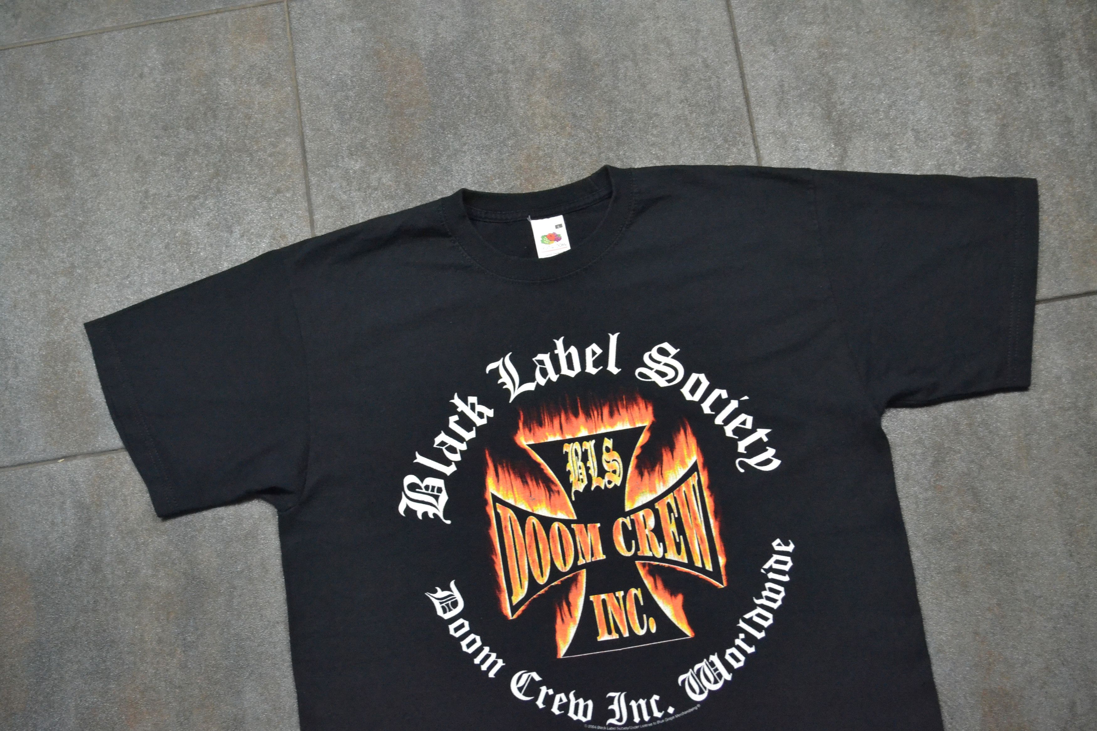 Vintage 00s Vintage 2004 Black Label Society Doom Crew Rock T-shirt Size US L / EU 52-54 / 3 - 6 Thumbnail