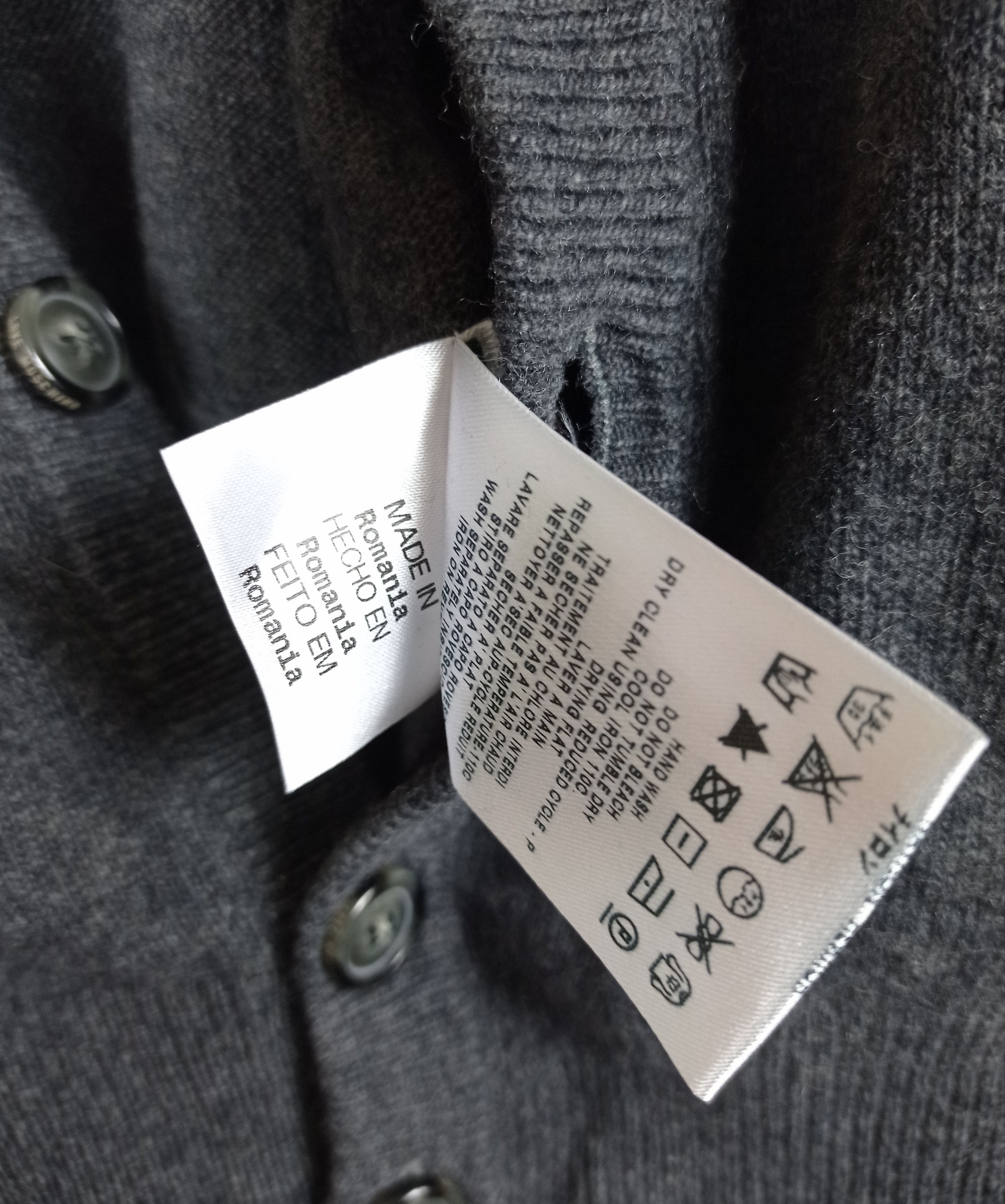 Moschino Moschino Lana Wool Two Toned Sleeves Logo Cardigan Size US L / EU 52-54 / 3 - 6 Thumbnail