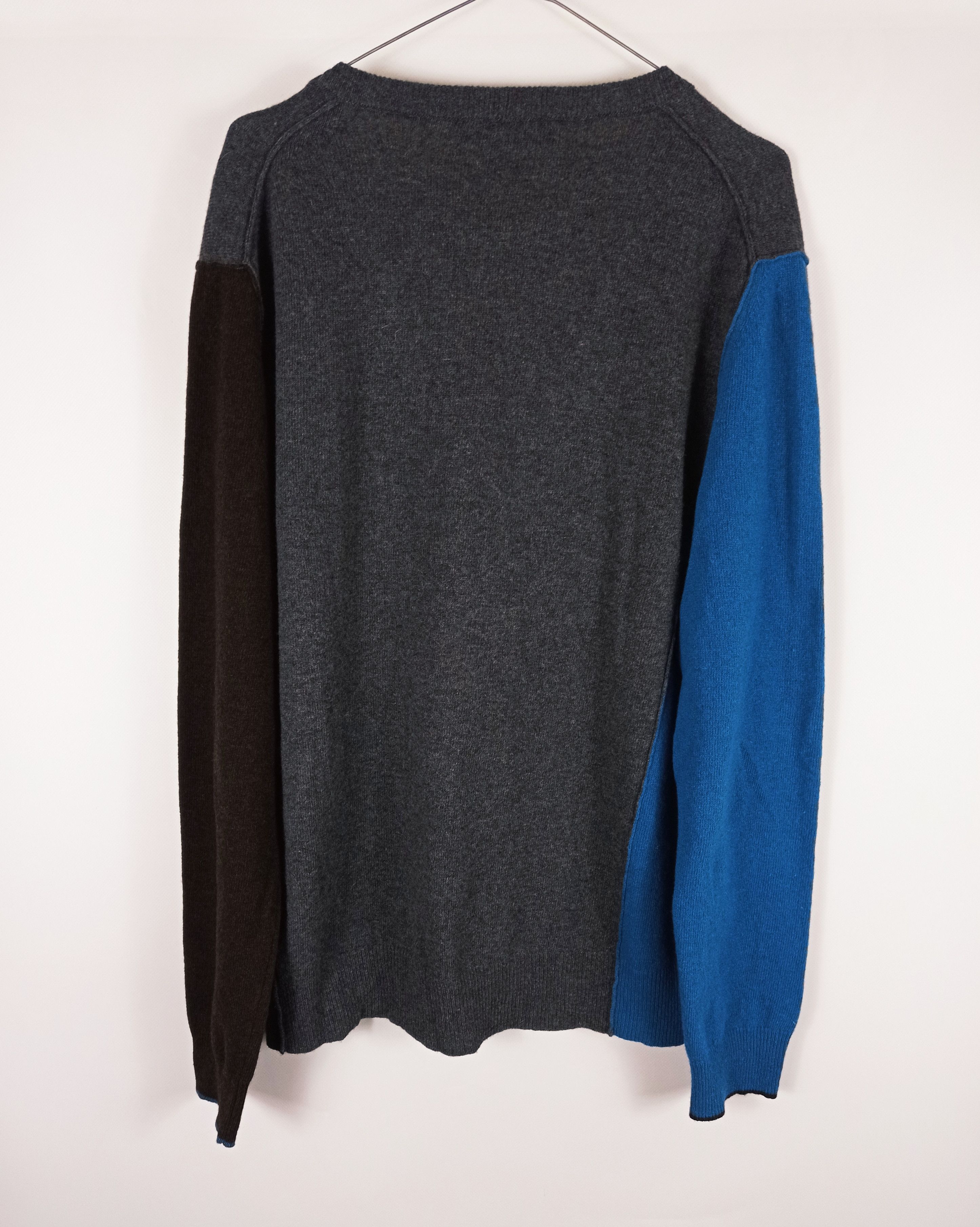 Moschino Moschino Lana Wool Two Toned Sleeves Logo Cardigan Size US L / EU 52-54 / 3 - 3 Thumbnail