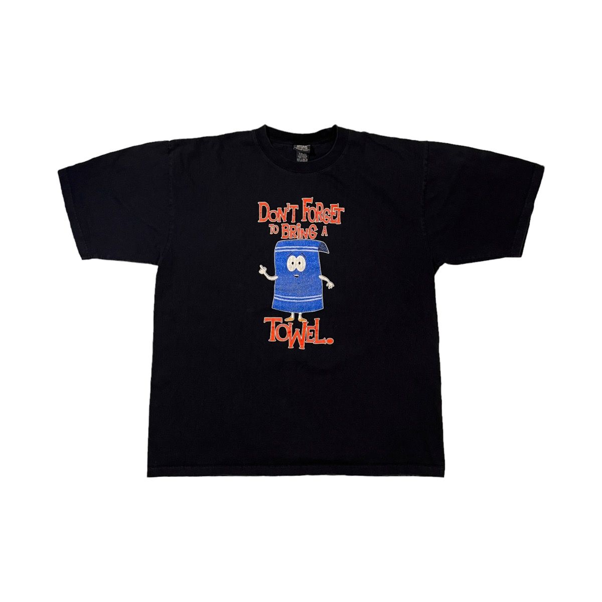 Pre-owned Art X Vintage 2000s South Park Towelie Don't Forget To Bring A Towel Tee In Navy