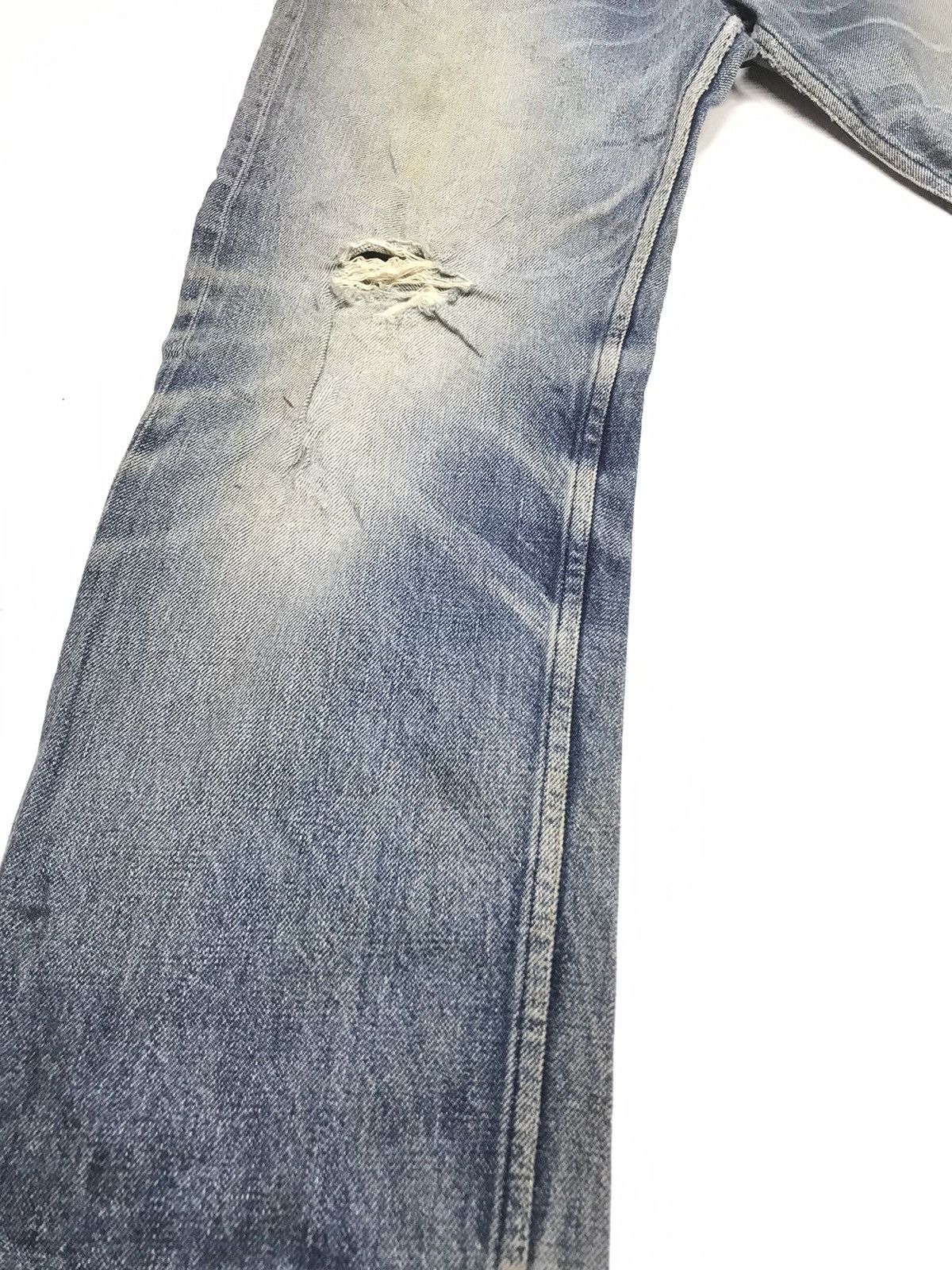 A.P.C. × Vintage VINTAGE SELVAGE A.P.C BLUE WASH DISTRESSED DENIM Size US 32 / EU 48 - 5 Thumbnail