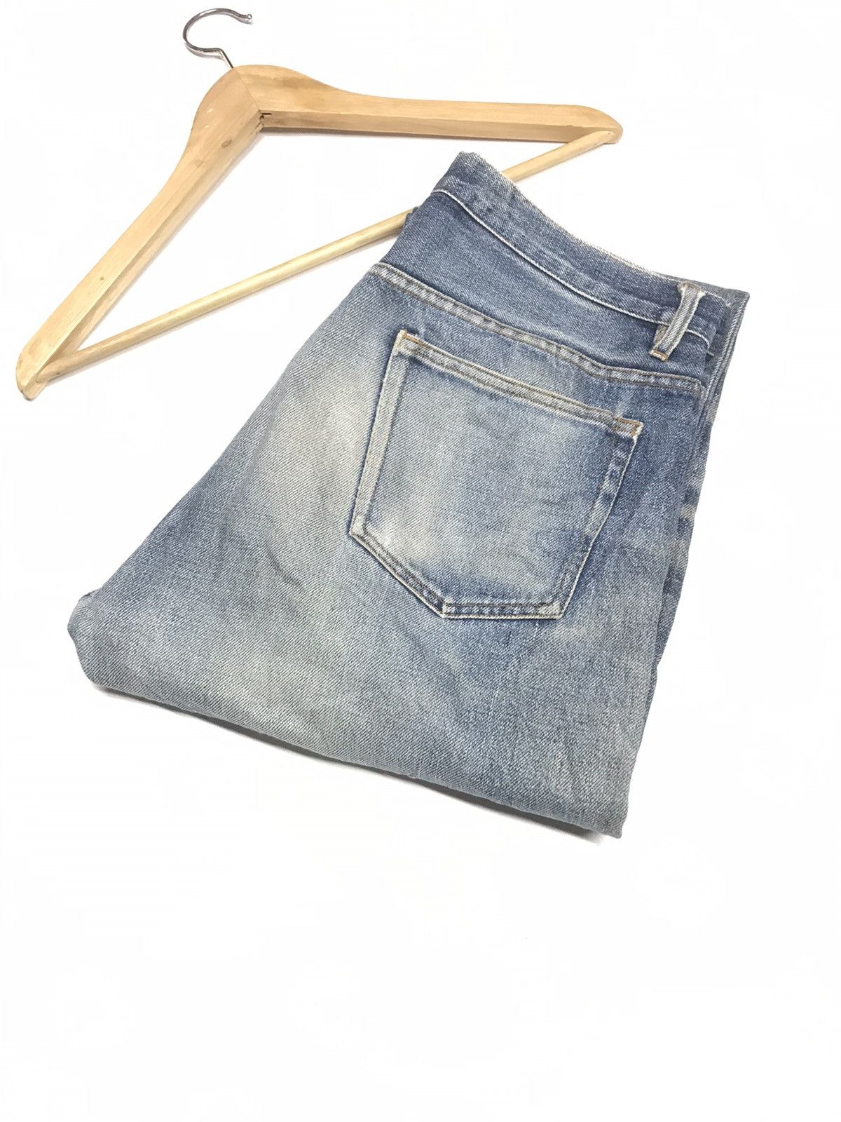 A.P.C. × Vintage VINTAGE SELVAGE A.P.C BLUE WASH DISTRESSED DENIM Size US 32 / EU 48 - 20 Thumbnail