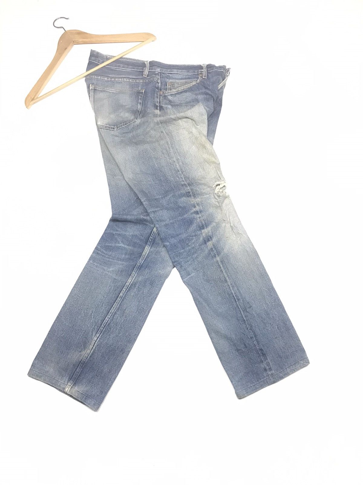 A.P.C. × Vintage VINTAGE SELVAGE A.P.C BLUE WASH DISTRESSED DENIM Size US 32 / EU 48 - 13 Thumbnail