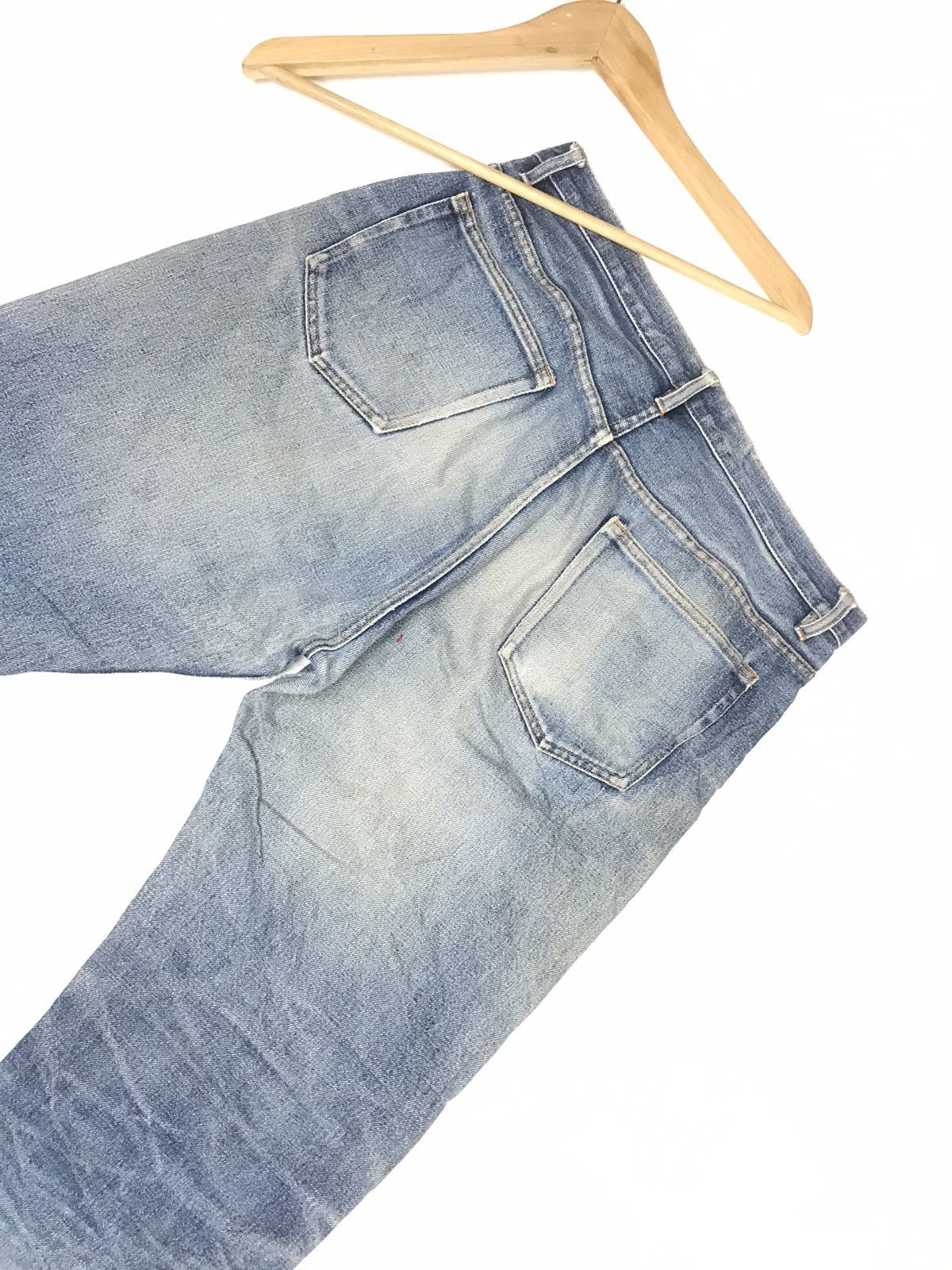 A.P.C. × Vintage VINTAGE SELVAGE A.P.C BLUE WASH DISTRESSED DENIM Size US 32 / EU 48 - 12 Thumbnail